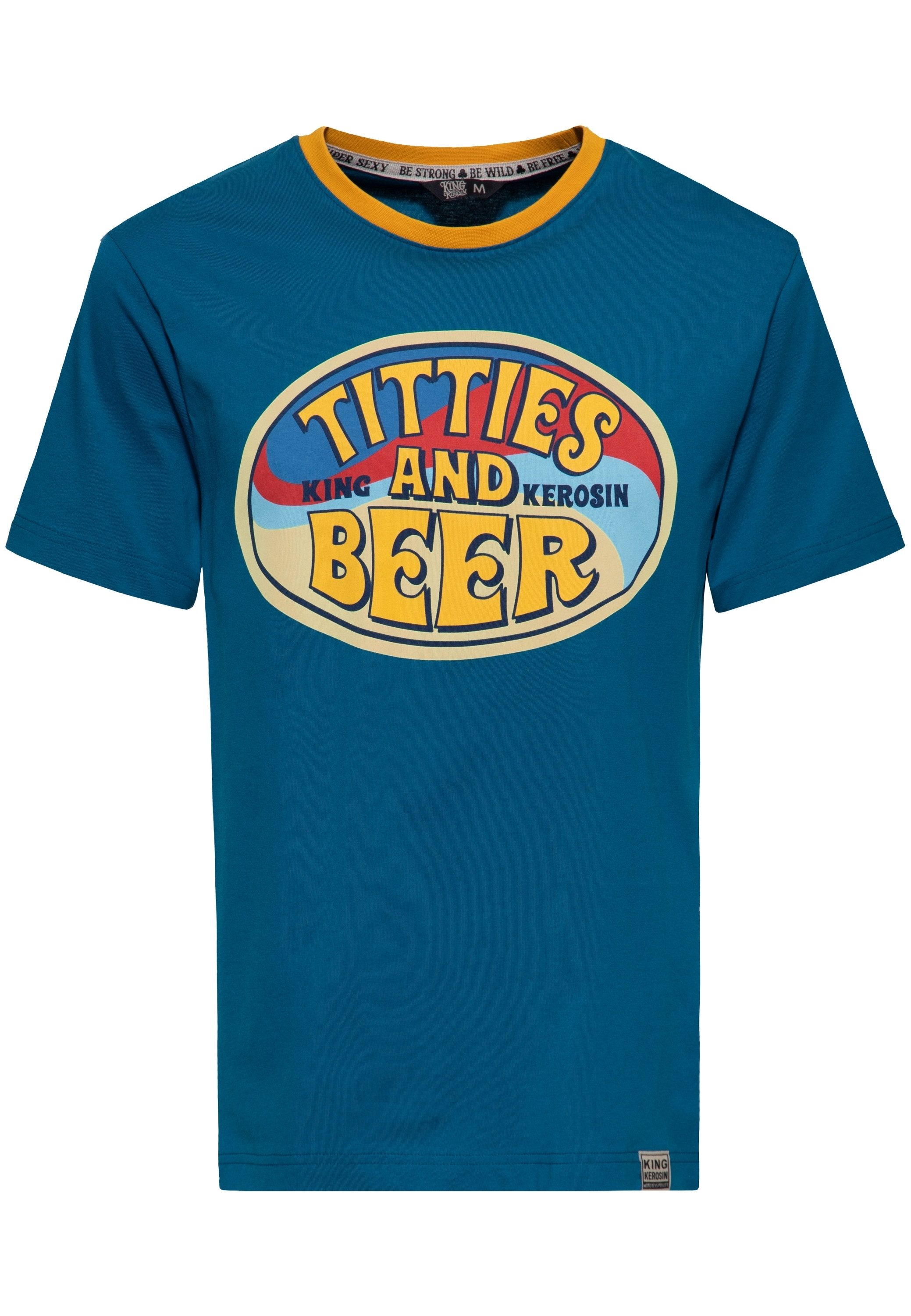 KingKerosin Print-Shirt Titties & Beer (1-tlg) mit Front-Print