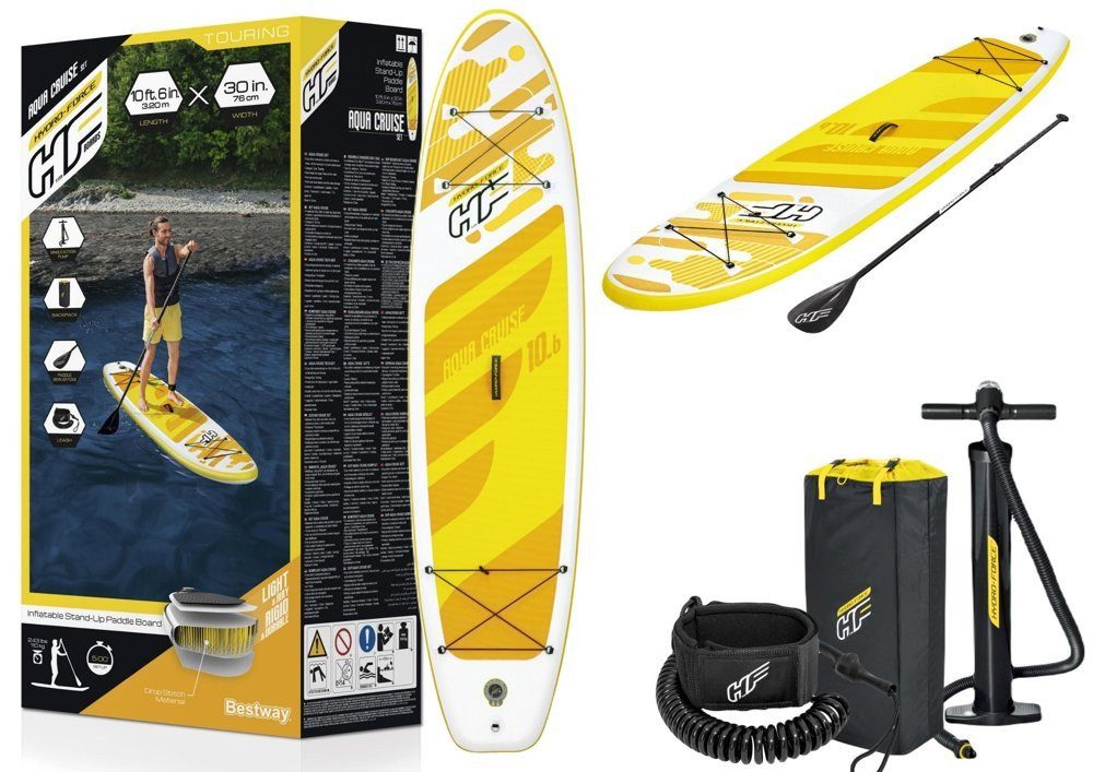 BESTWAY Schwimmbrett Surfbrett Gelb 320 x 76 x 12 cm Bestway 65348 (1-tlg)