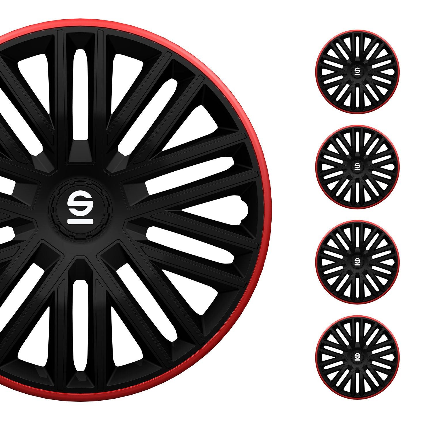 OMAC Radkappen Sparco 14 Zoll Roma Silber Grau 4tlg, (4-St) Einfache Installation, Haltbar