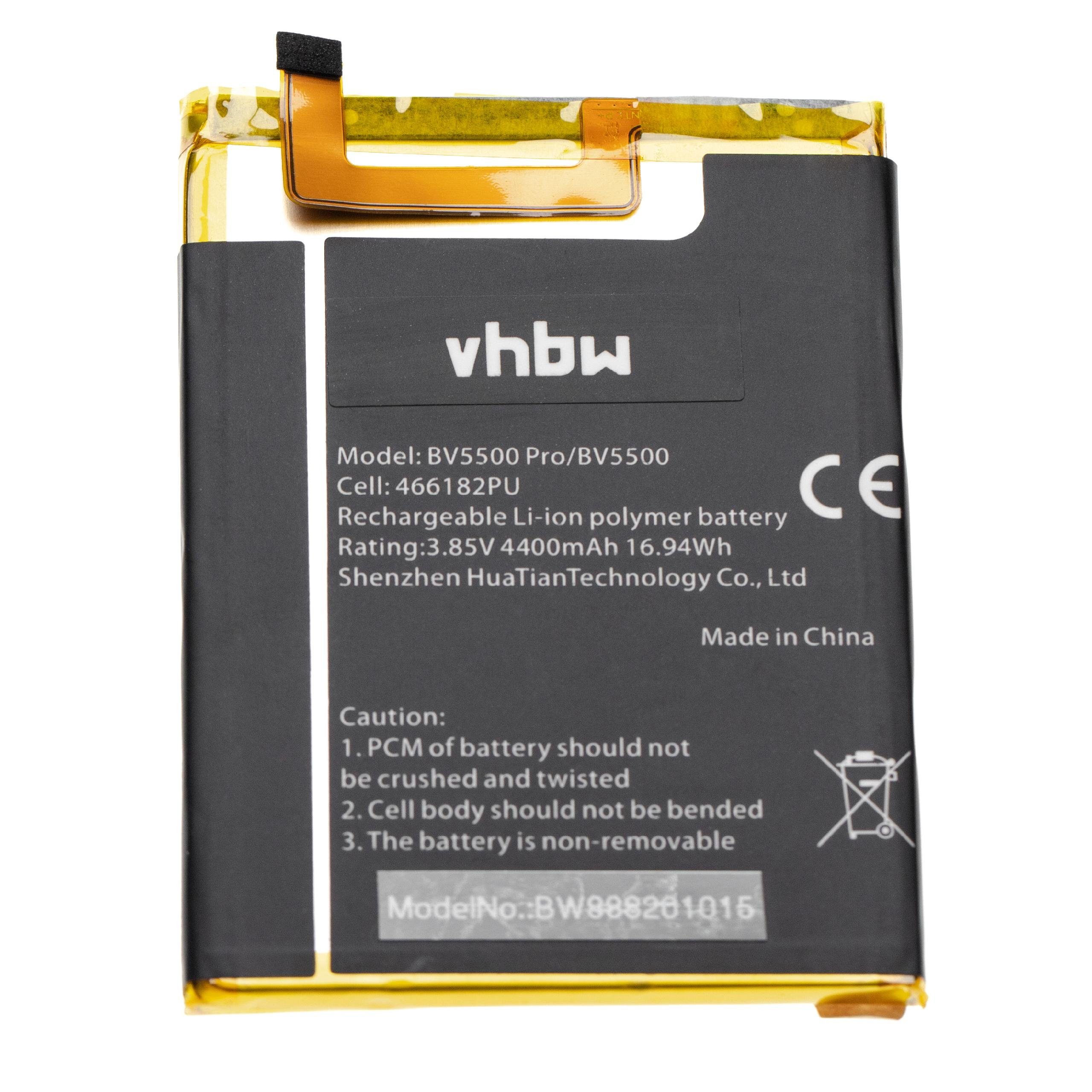 vhbw kompatibel mit Blackview BV5500, BV5500 Pro Smartphone-Akku Li-Ion 4400 mAh (3,85 V)