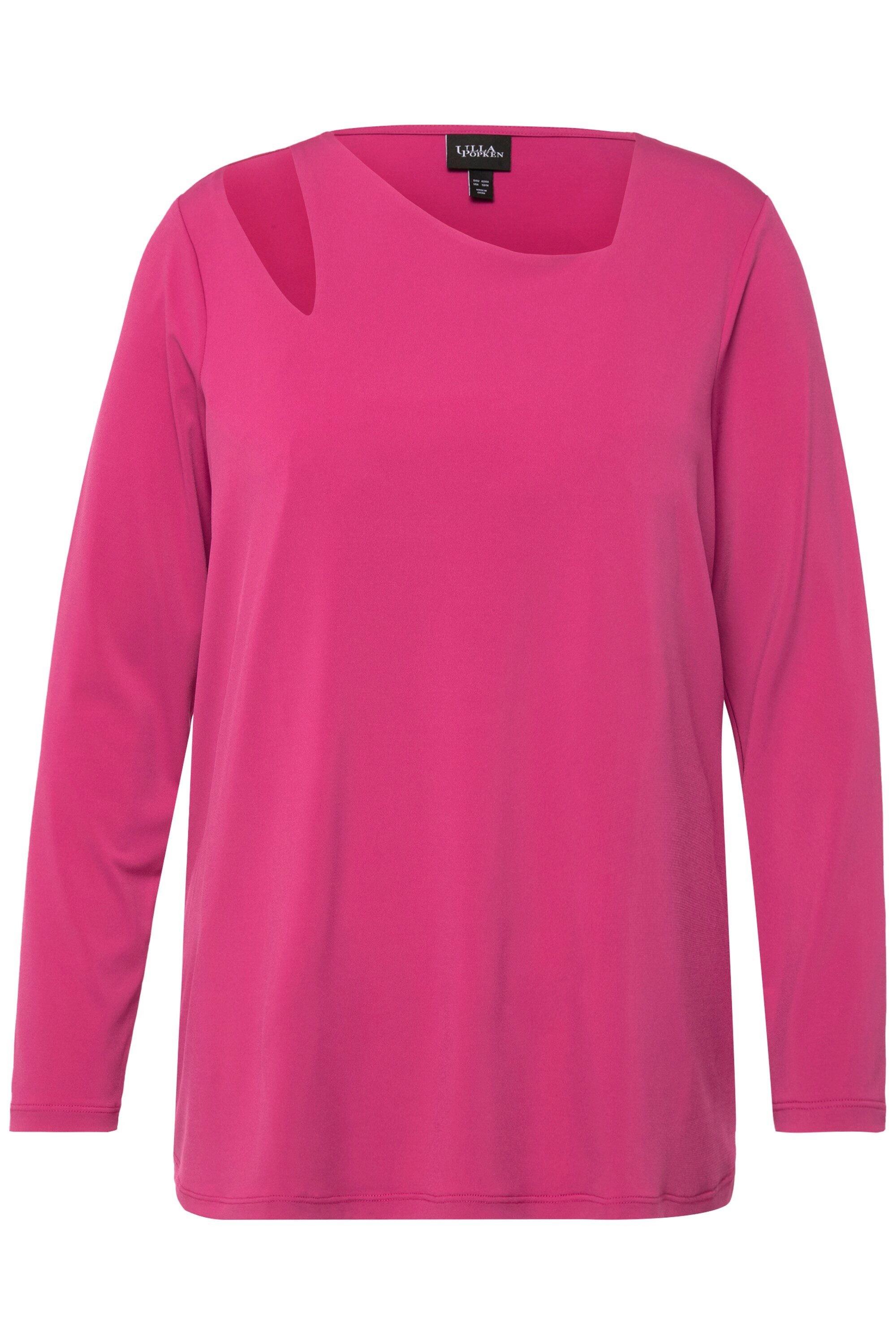 Longsleeve Shirt Cut-Out asymmetrischer Ausschnitt Langarm