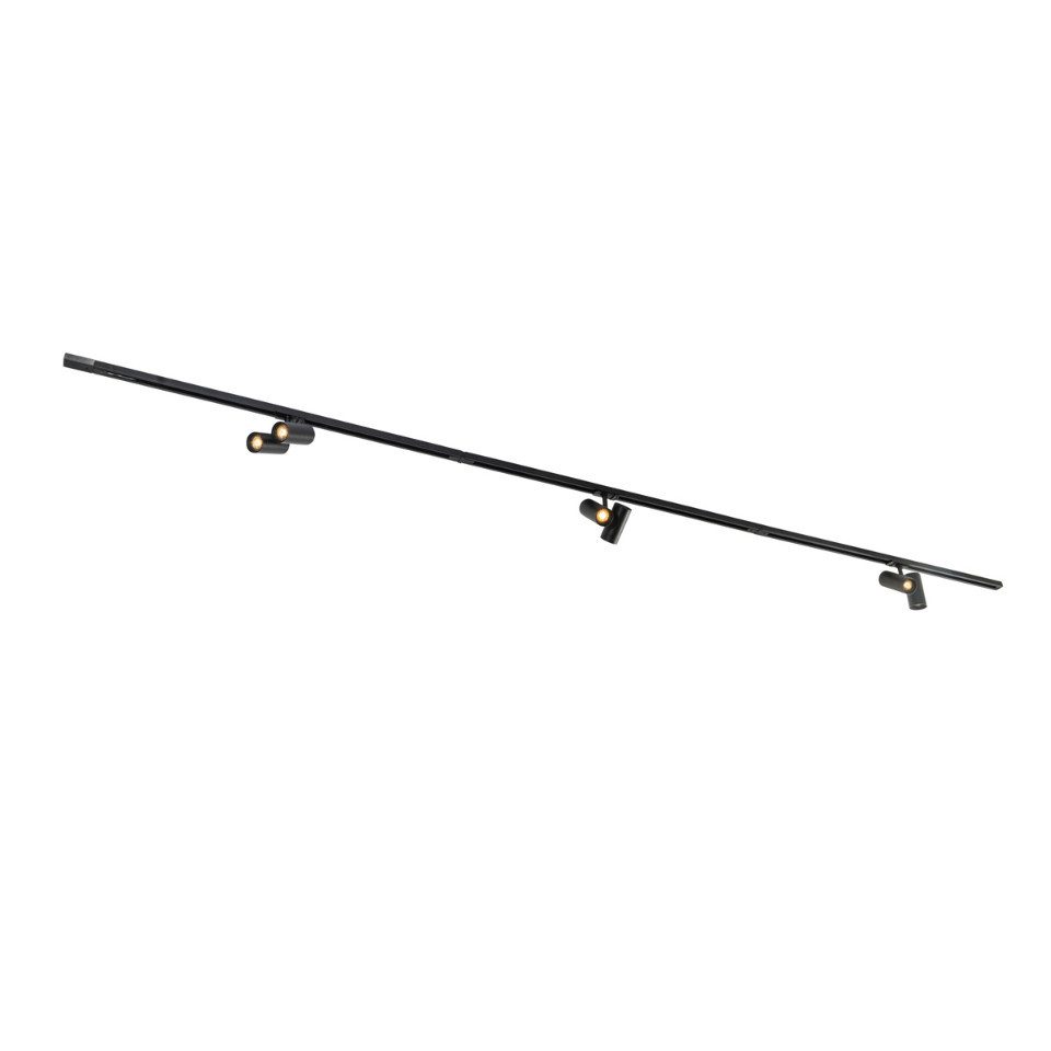 Qazqa Schienensystem-Sets Iconic, ohne Leuchtmittel, GU10, Schwarz, Modern, günstig online kaufen