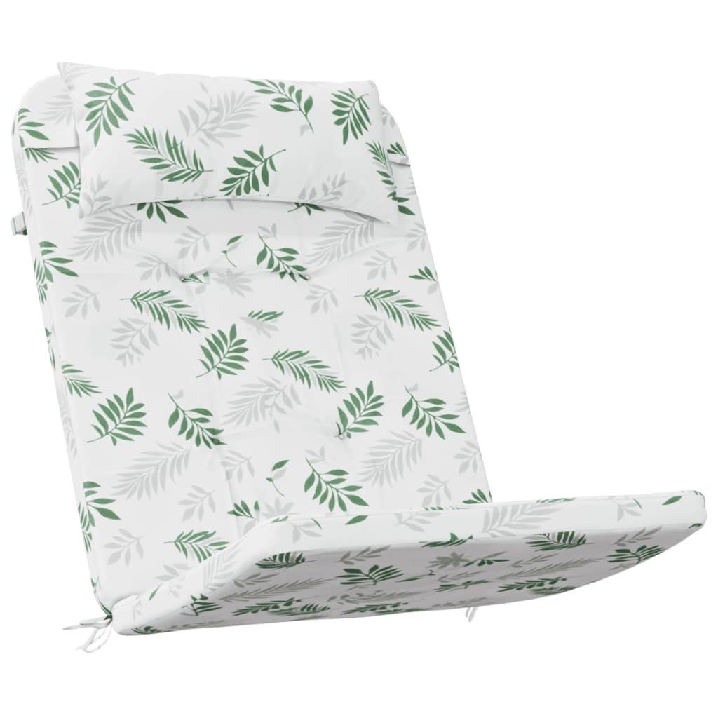 vidaXL Sitzauflage Adirondack-Auflagen 2 Stk. Blattmuster Oxford-Gewebe, (2 St)