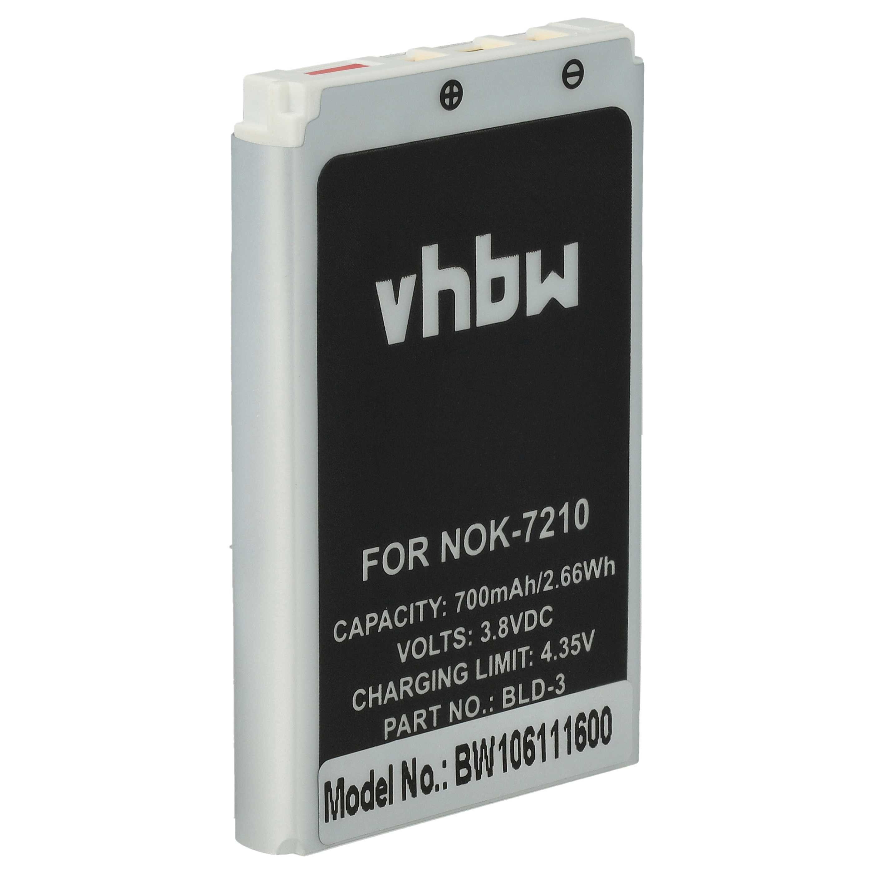 Akku passend für Nokia 6610(i), 7210, 7250, 6610i, 7250i Mobilfunk Smartphone-Akku