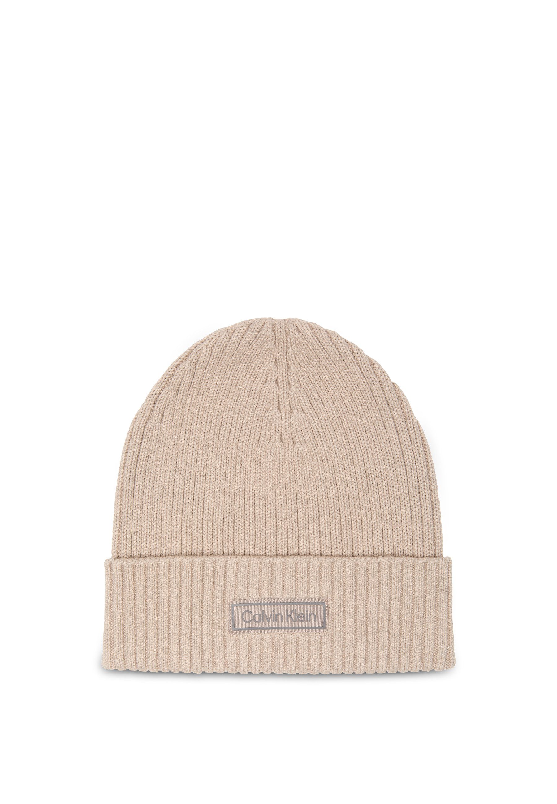 Calvin Klein Strickmütze PATCH CHUNKY RIB günstig online kaufen