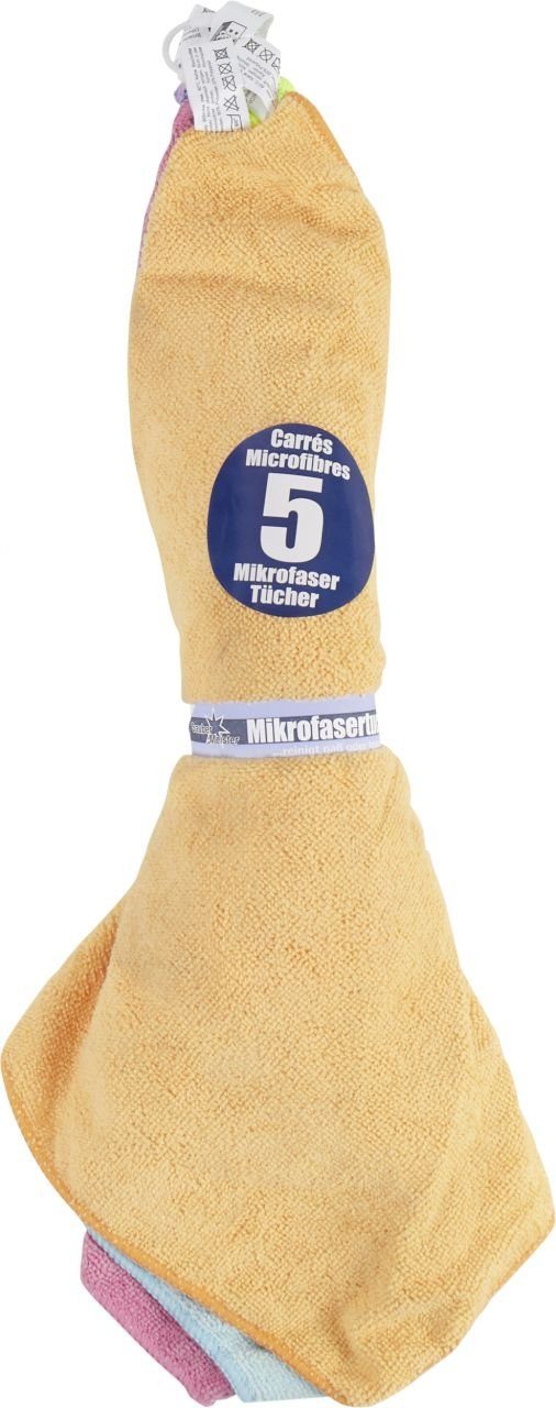 meister Broszio Sauber Meister Mikrofasertücher 5 Stück, Reinigungstücher (Metall)