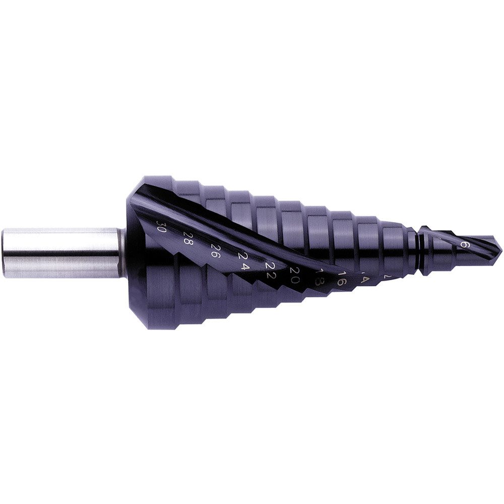 Exact Metallbohrer Exact 796 / 07023 HSS Stufenbohrer Gesamtlänge 98 mm TiAIN 3-Fläch, Spiralnute