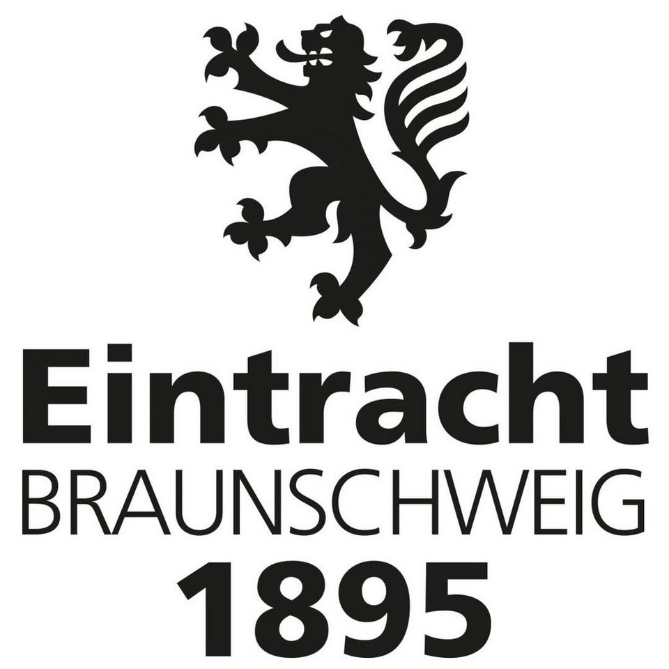 Eintracht Braunschweig Wandtattoo Fußball Wandtattoo Eintracht Braunschweig  1895 Schriftzug Löwe Aufkleber, Wandbild selbstklebend, entfernbar