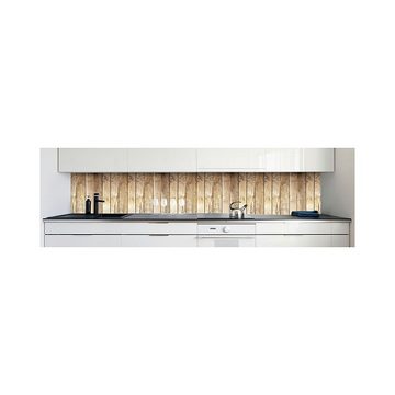 DRUCK-EXPERT Küchenrückwand Küchenrückwand Bretterwand Hütte Hart-PVC 0,4 mm selbstklebend