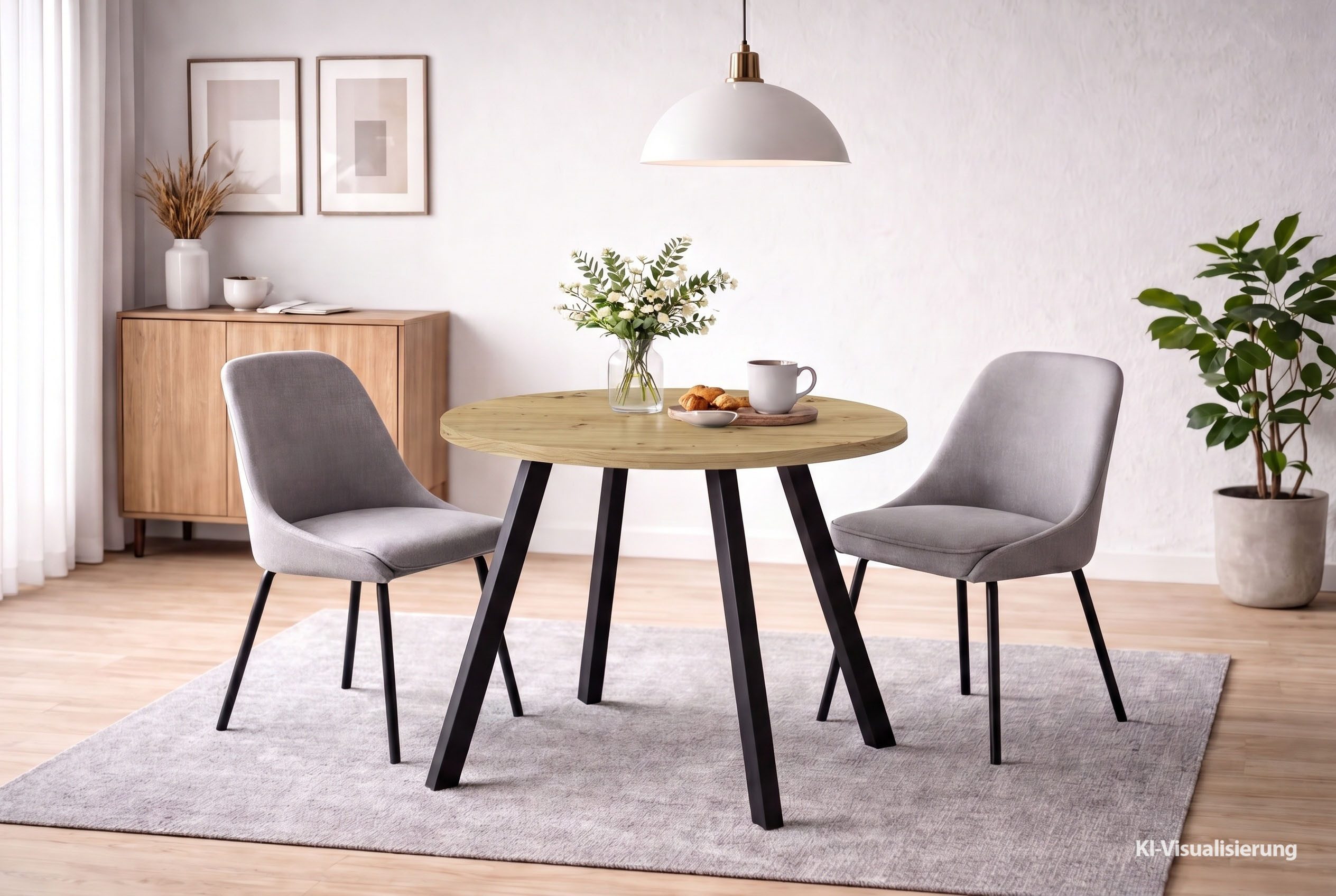 Mäusbacher Bistrotisch Big Bistro Metall, Runde Platte Ø 70 cm H 75 cm