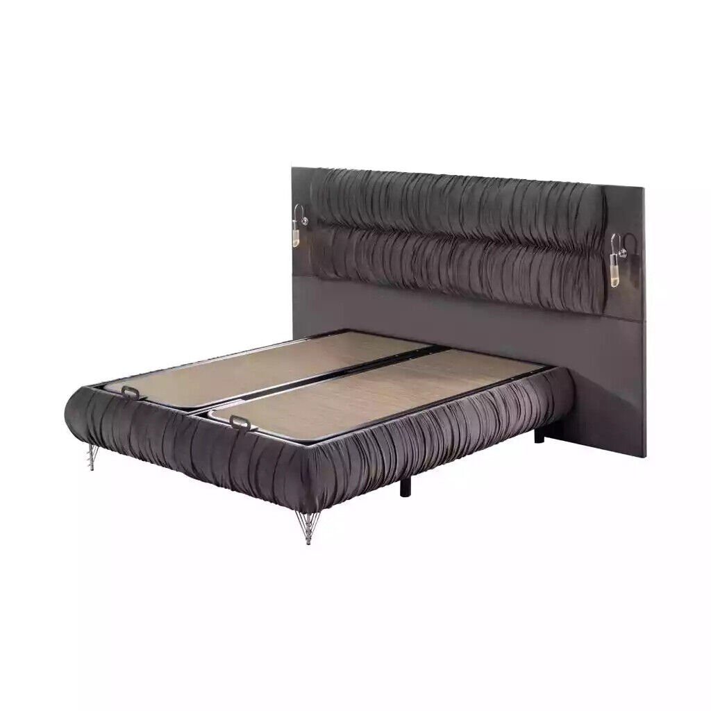 Doppelbett Bett) Bettrahmen Luxus Polster JVmoebel (1-tlg., Bett Möbel Holz Bett Doppel Design