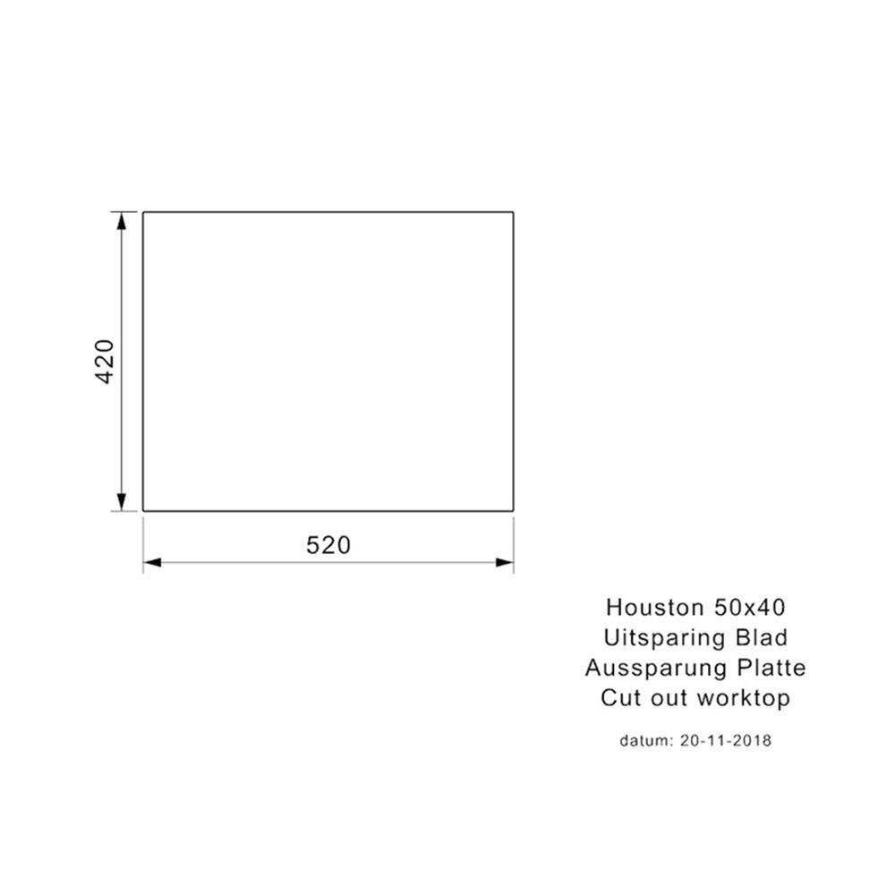 REGINOX Edelstahlspüle Reginox Einbaubecken Houston Edelstahl 54/44 50x40 poliert, cm
