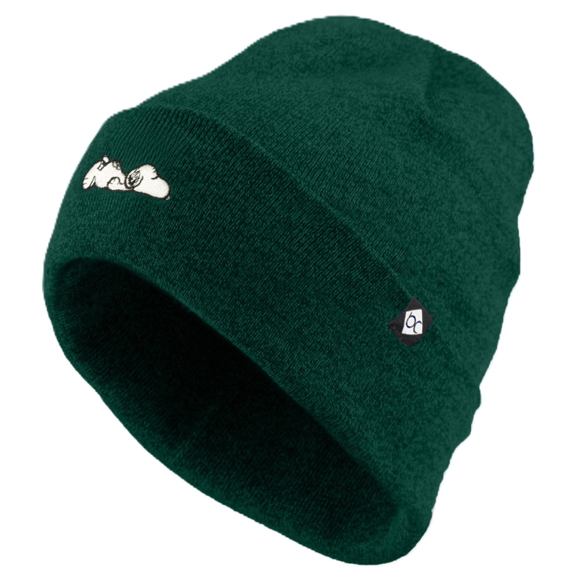 Bavarian Caps Beanie Bavarian Caps Stick-Haum "Peanuts: Snoopy" - dunkelgrün (Beanie, Strickmütze, Beanie)