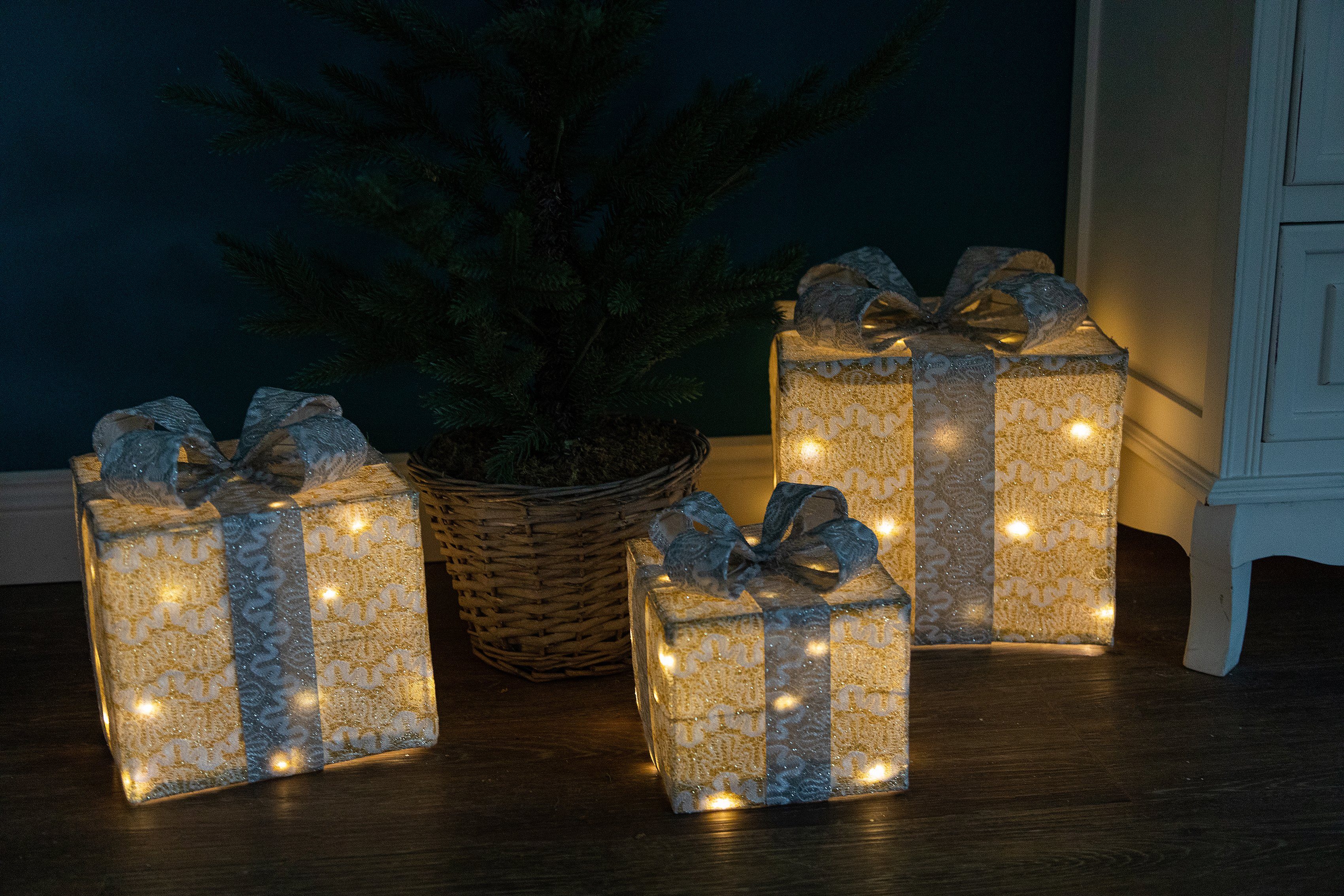 Accessoires LED integriert, LED & 3 unterschiedliche Geschenk, Möbel mit Myflair Beleuchtung, fest Größen, Dekoobjekt LED Weihnachtsdeko