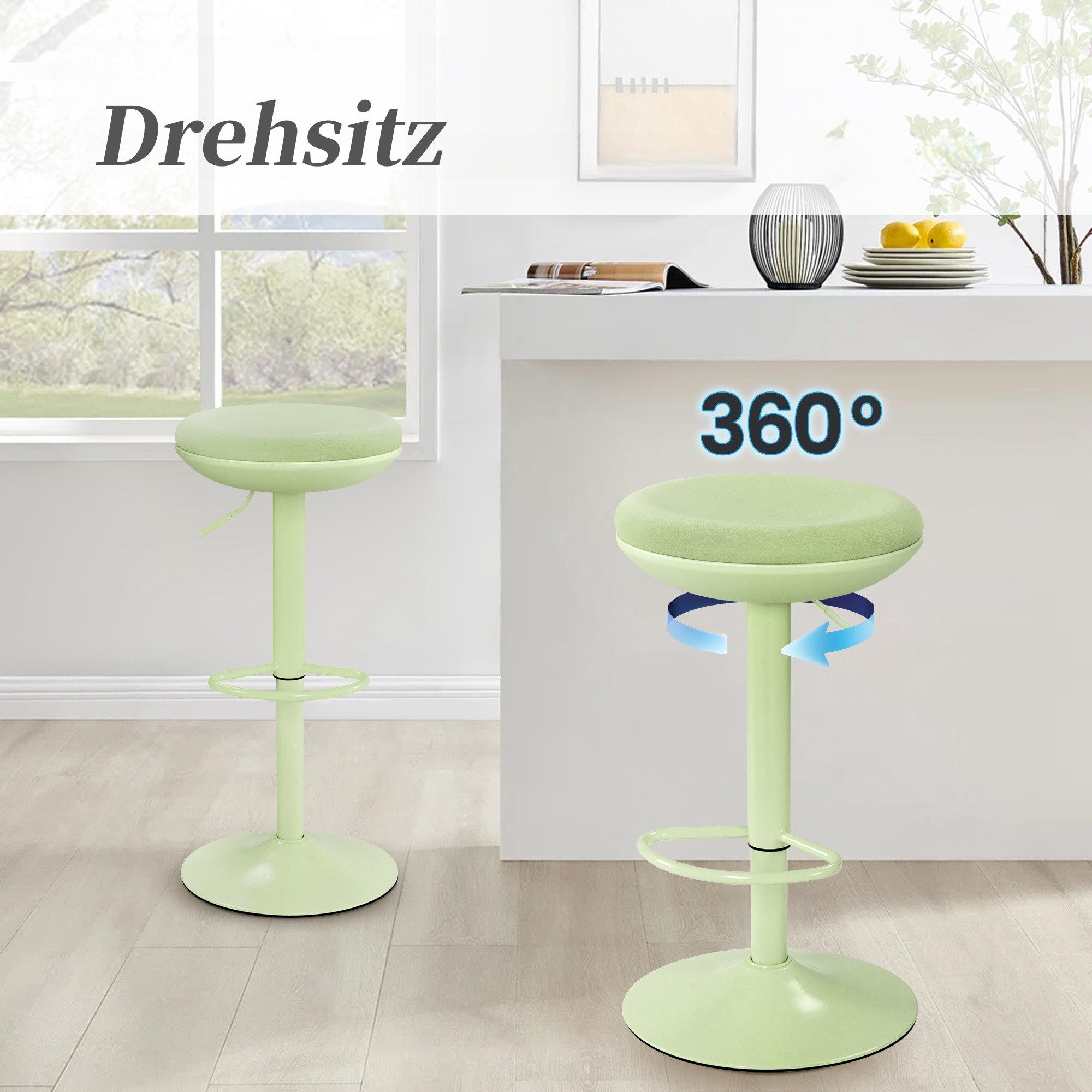 IWMH Barhocker 2er Set Höhenverstellbar Tresenhocker günstig online kaufen