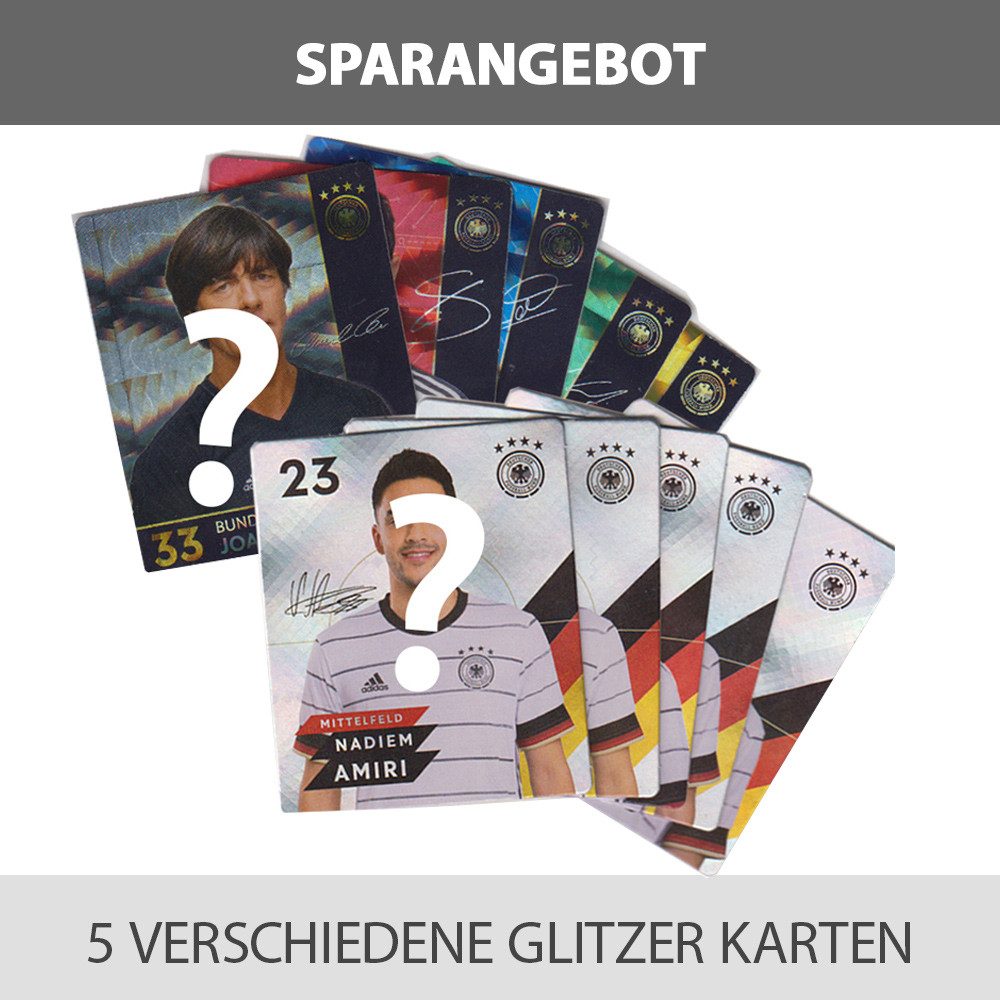 REWE Sammelkarte EM 2020 REWE + WM 2018 REWE Karten - je 5 verschiedene GLITZER Karten
