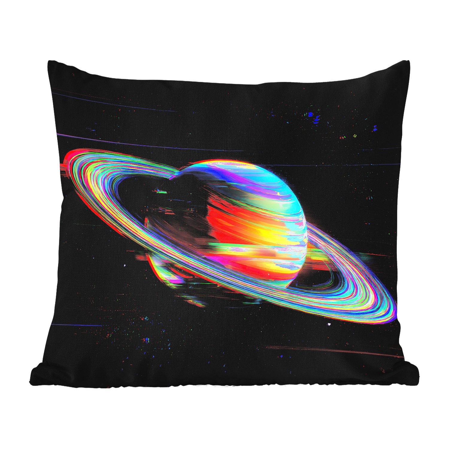 MuchoWow Dekokissen Planet - Kreis - Bunt, Kissenbezüge, Kissenhülle, Kissen, Outdoor, 40x40 cm