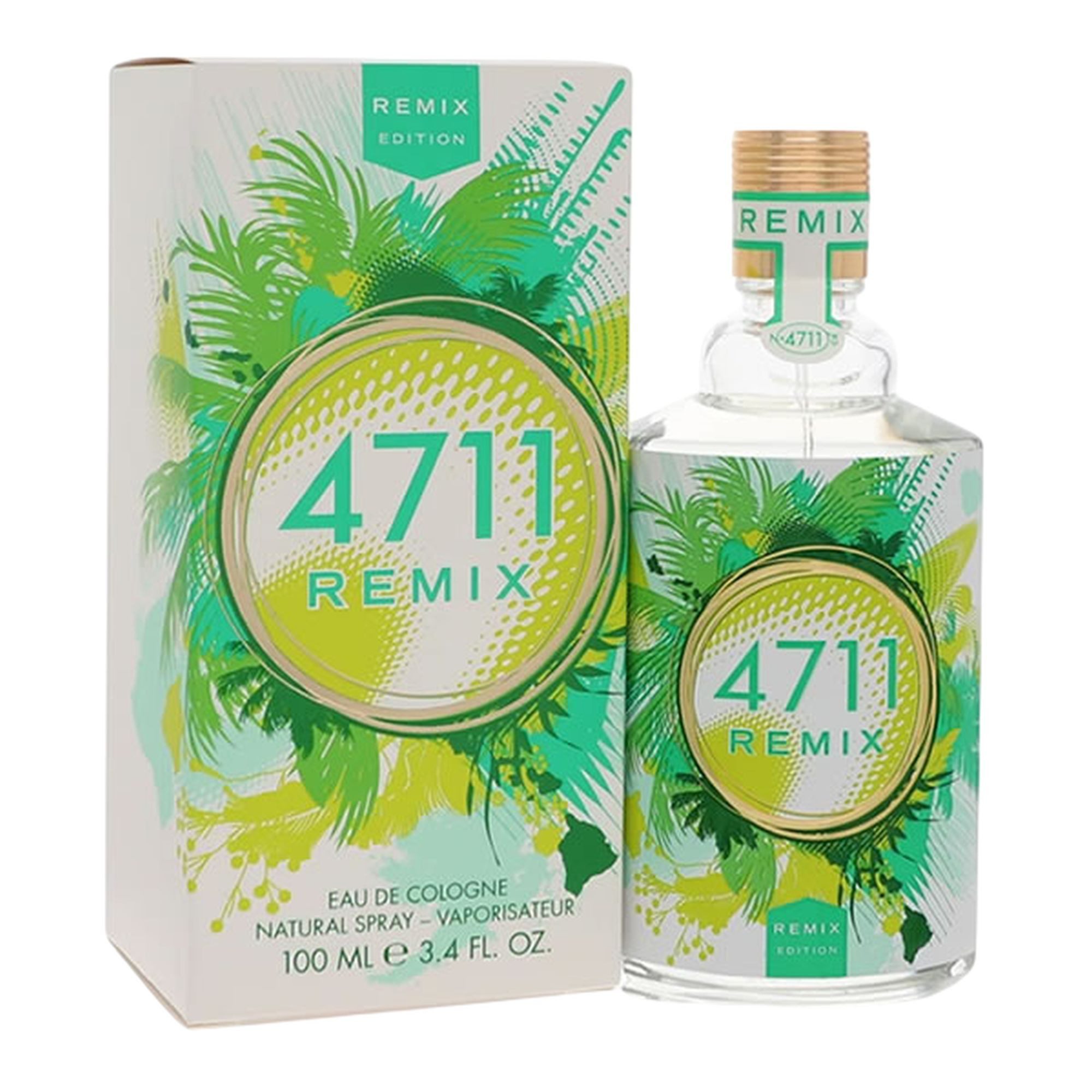 4711 Одеколон Remix Green Oasis Damen EDC Spray, 4711 ACQUA COLONIA, Damenparfüm, Glasflakon, Damenduft