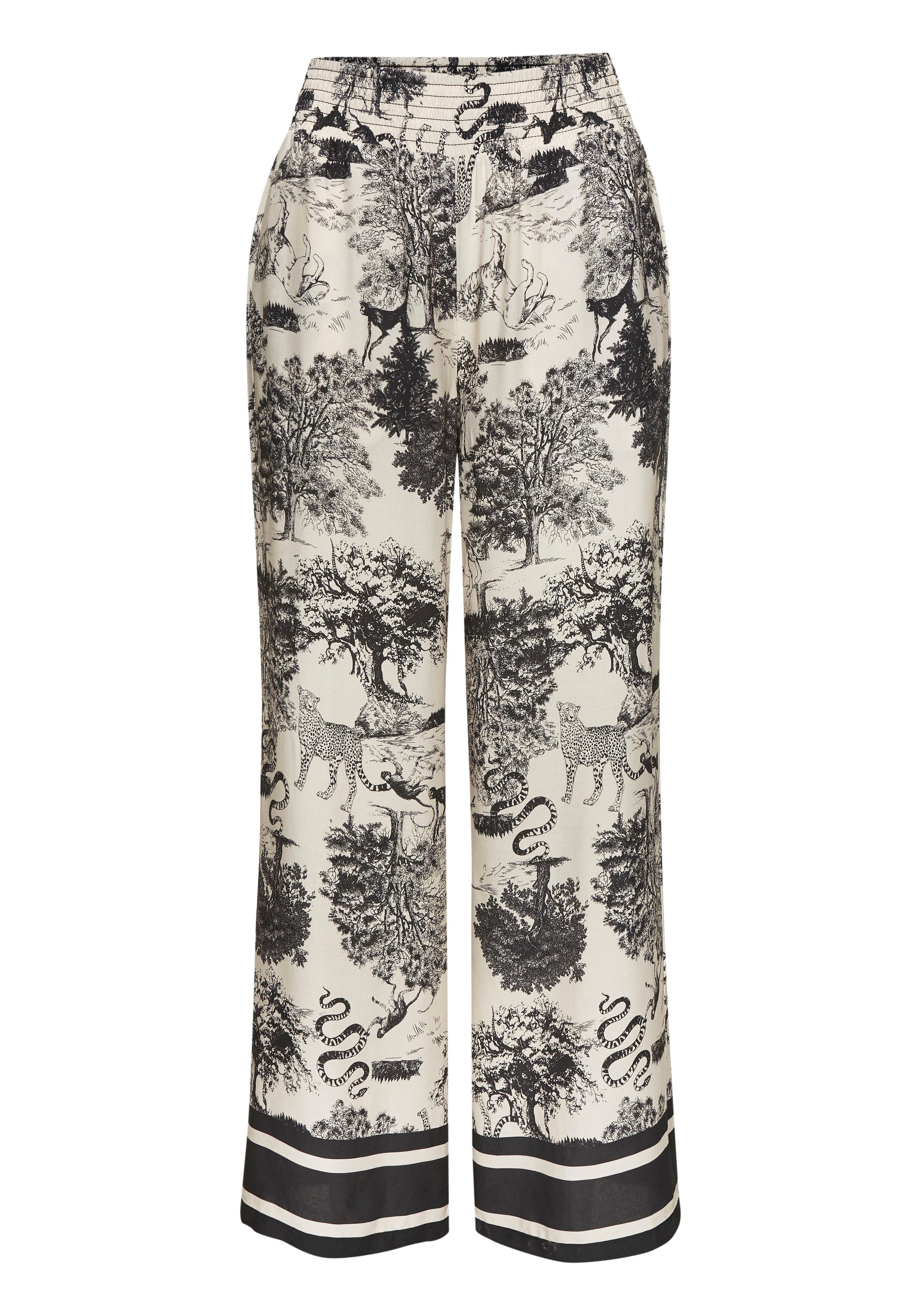 LASCANA Palazzohose mit Alloverprint, Schlupfhose, Sommerhose, modisch – Bild 2 von 5
