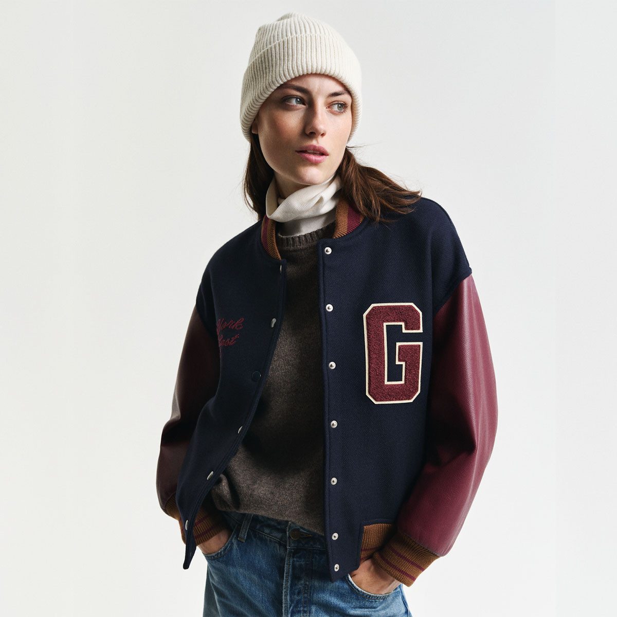 Gant Beanie 4910037 Gerippte Damen Beanie aus Wolle