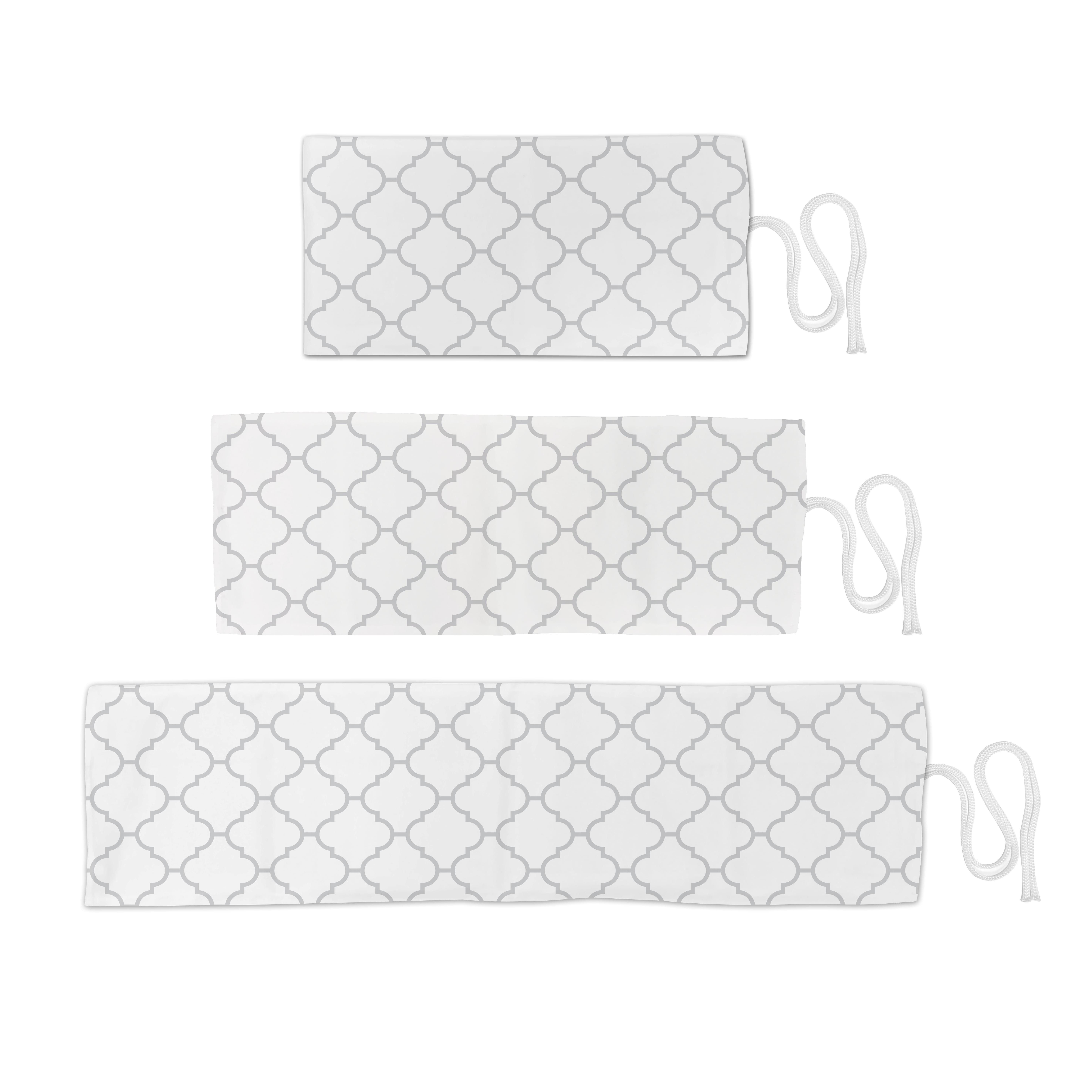 Monochrome-Damast-Muster Federmäppchen Stiftablage Abakuhaus und Segeltuch grau Grau Organizer, Weiß tragbar langlebig