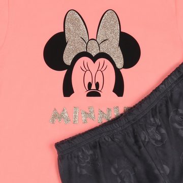 Sarcia.eu Schlafanzug DISNEY Minnie Maus Pyjama für Mädchen, grau-orangefarben 9-10 Jahre