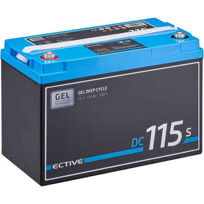 ECTIVE ECTIVE Deep Cycle Blei Gel Batterie 12V 115Ah Wohnmobil Solar Camper Batterie, (12 V V)
