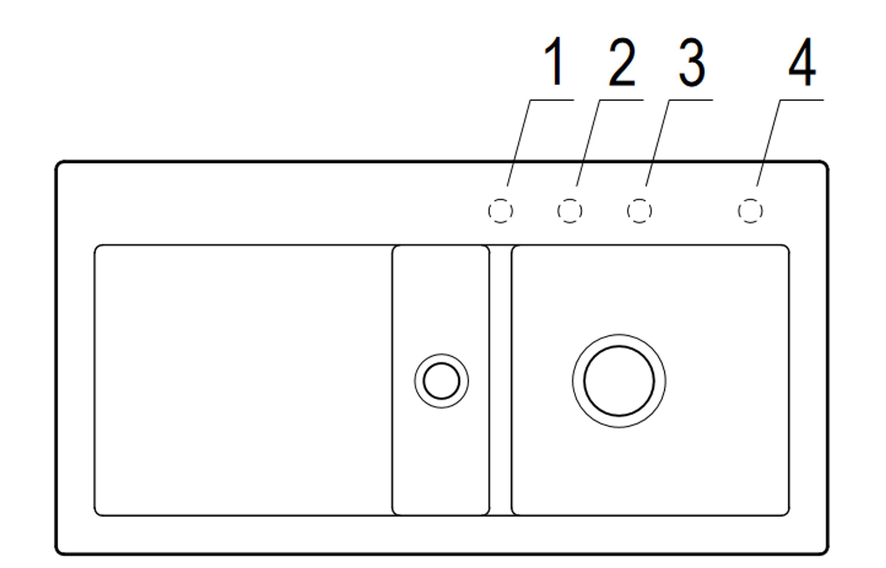 Villeroy & Boch Küchenspüle 6712 rechts Geschmacksmuster AM, möglich 01 Becken links geschützt, cm, und 100/22 Rechteckig