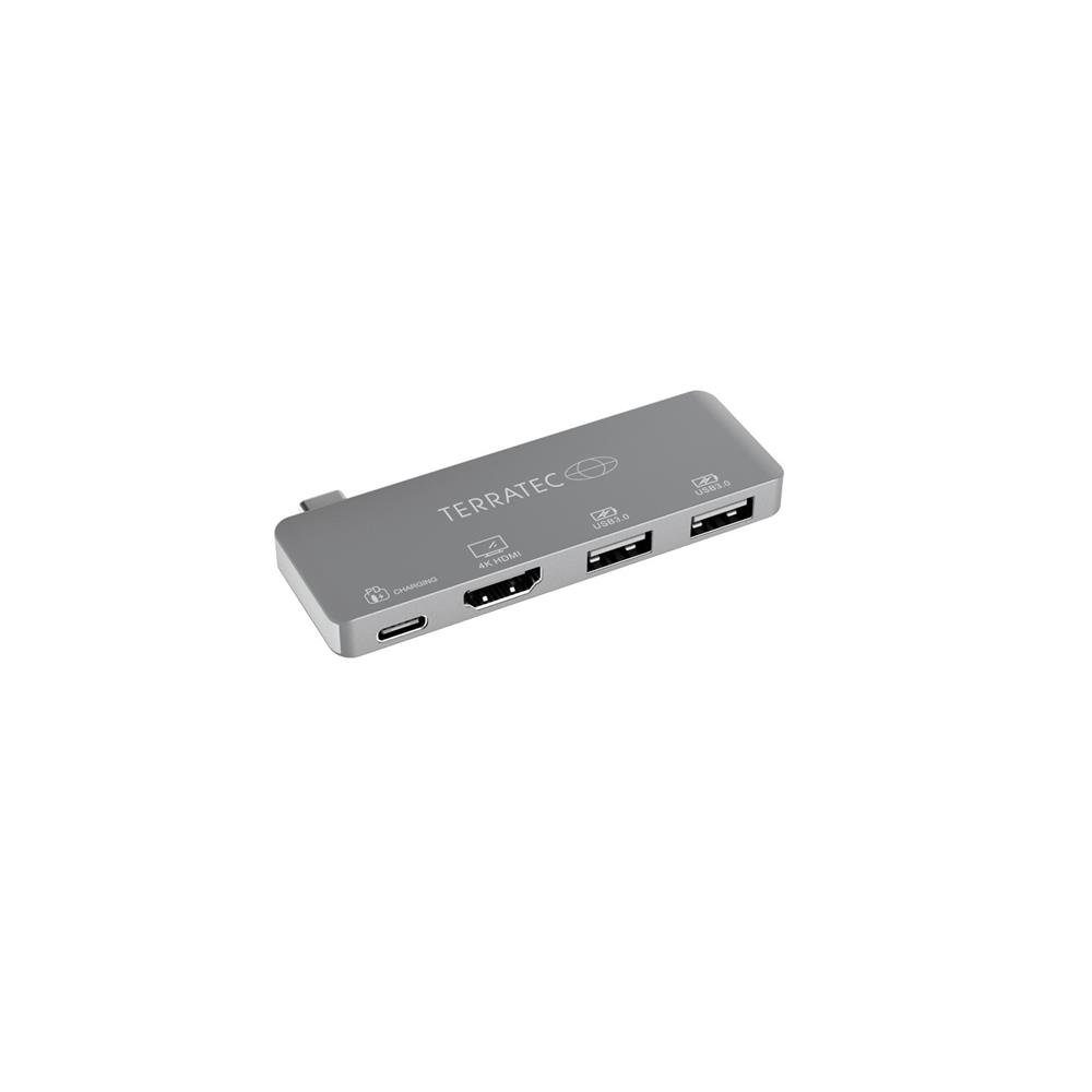Terratec CONNECT C4 Dockingstation (Aluminium x 3.0) und mit PD, HDMI Adapter USB Type-C USB 2 USB-C