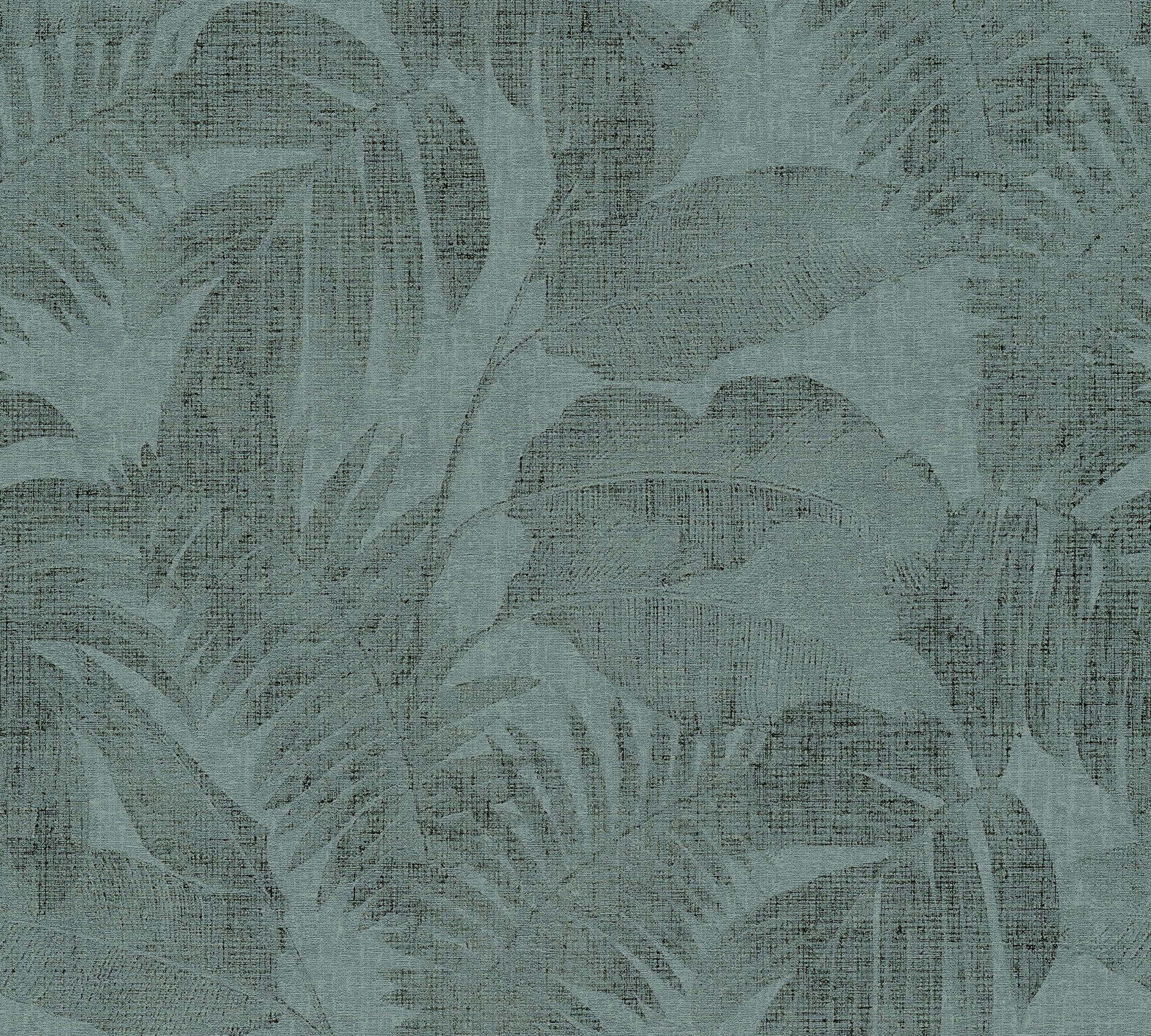 living walls Vliestapete New Walls Cosy & Relax mit Palmenblättern, strukturiert, floral, Palmentapete Tapete Dschungel grün | Vliestapeten