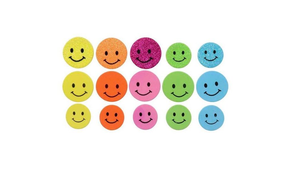 Glorex Moosgummi Glorex Moosgummi Sticker Smileys, 30 Stück