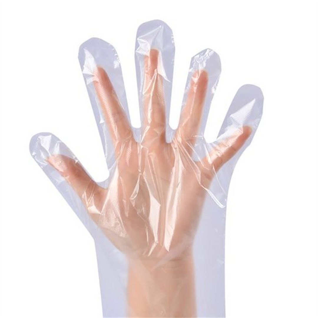 L.Ru UG Einweghandschuhe Einweghandschuhe, 400 Stück, PE-Kunststoffhandschuhe Einweghandschuhe aus Kunststoff