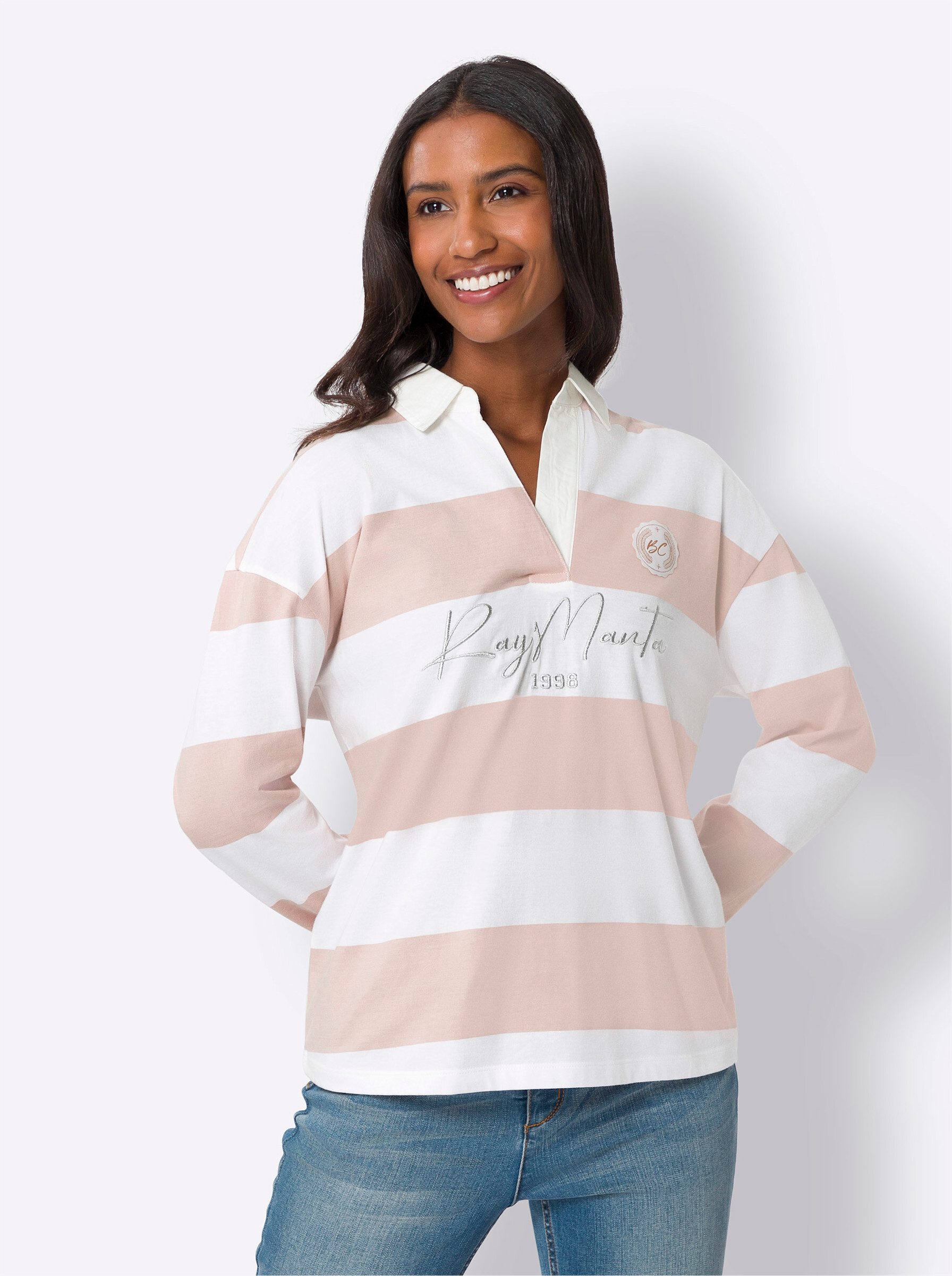 heine T-Shirt Langarm-Poloshirt . günstig online kaufen