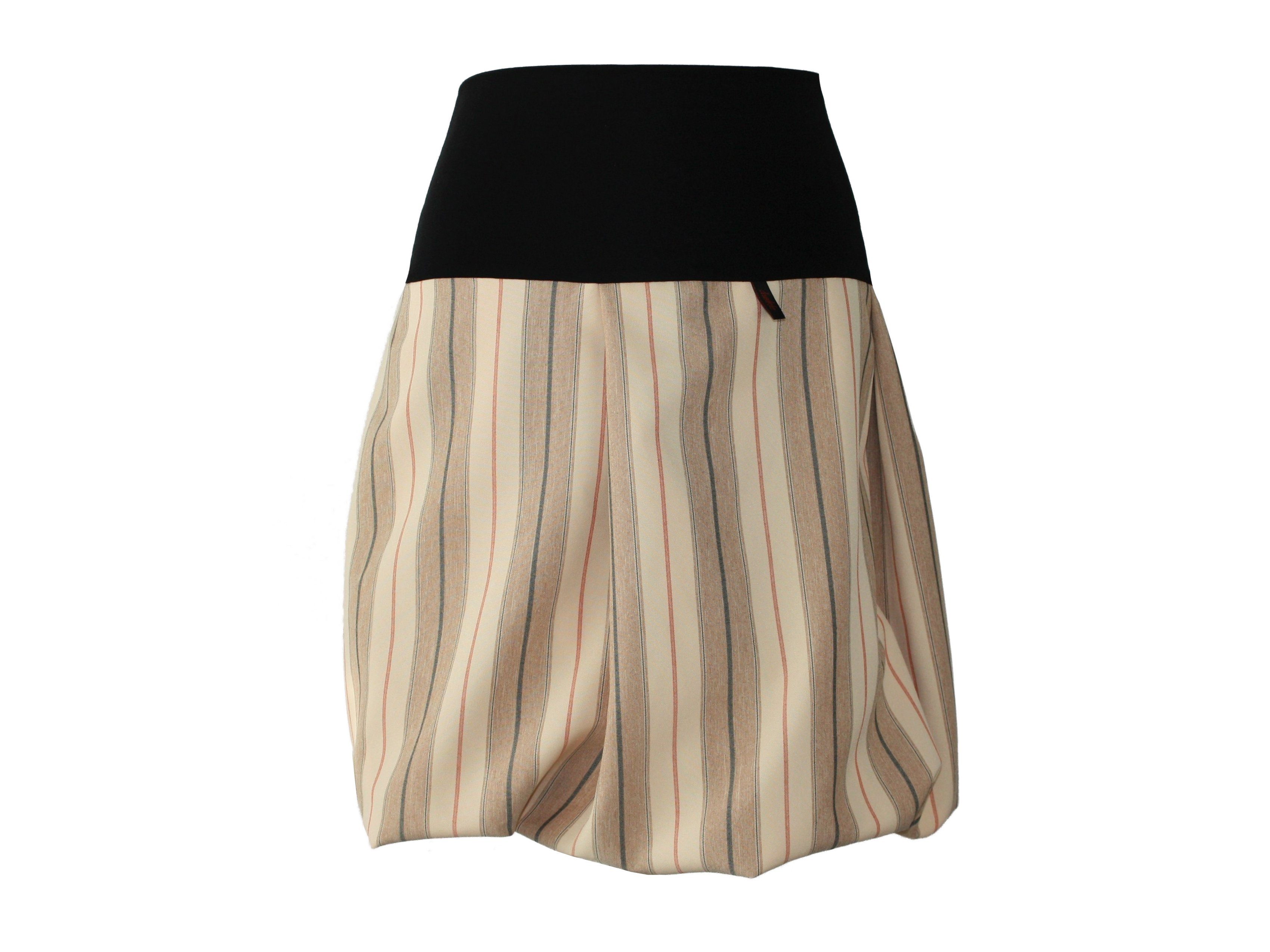 dunkle design Ballonrock Nadelstreifen 51cm elastischer Bund