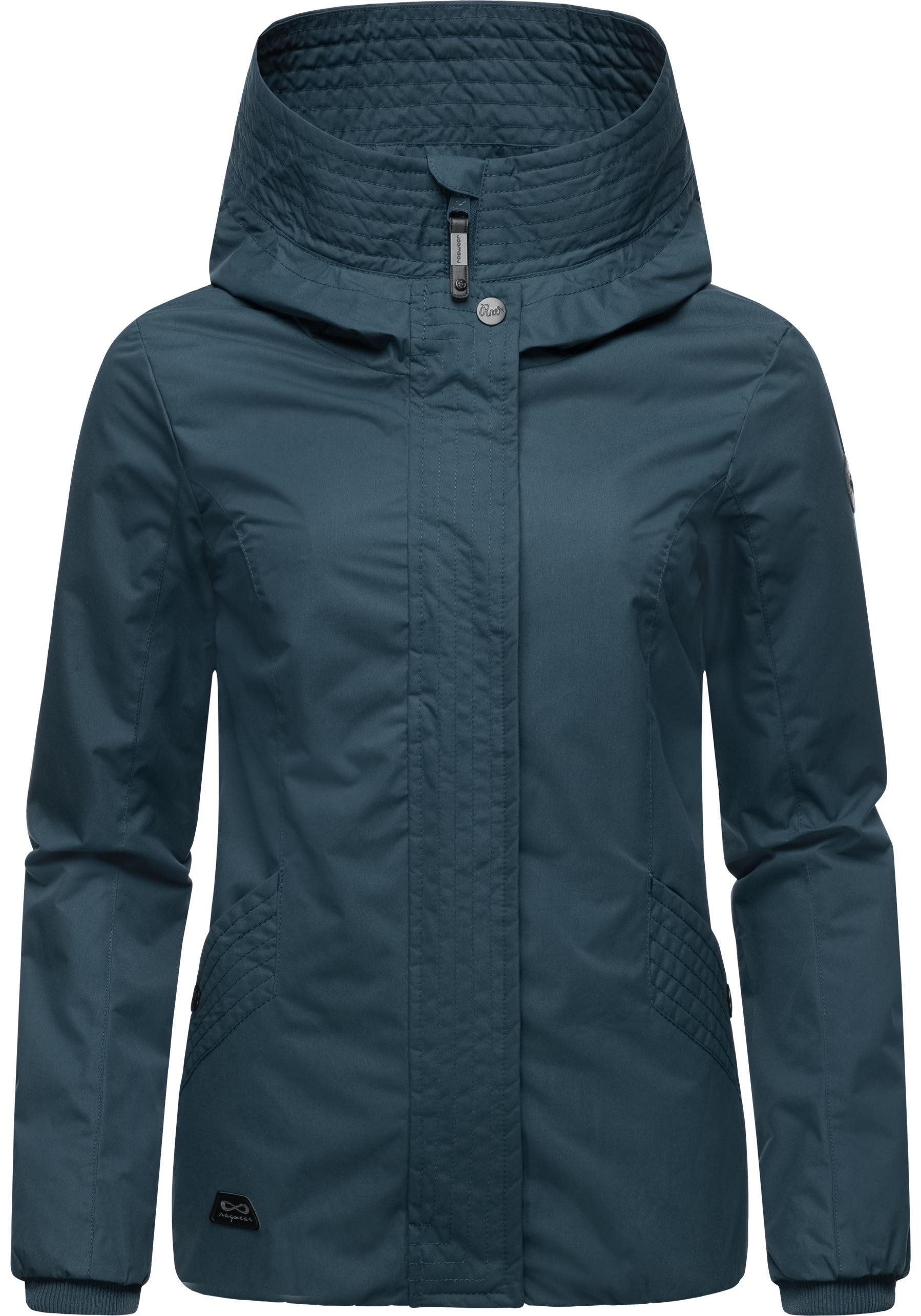 Ragwear Outdoorjacke Vannesa Wasserdichte Damen Übergangsjacke mit Kapuze