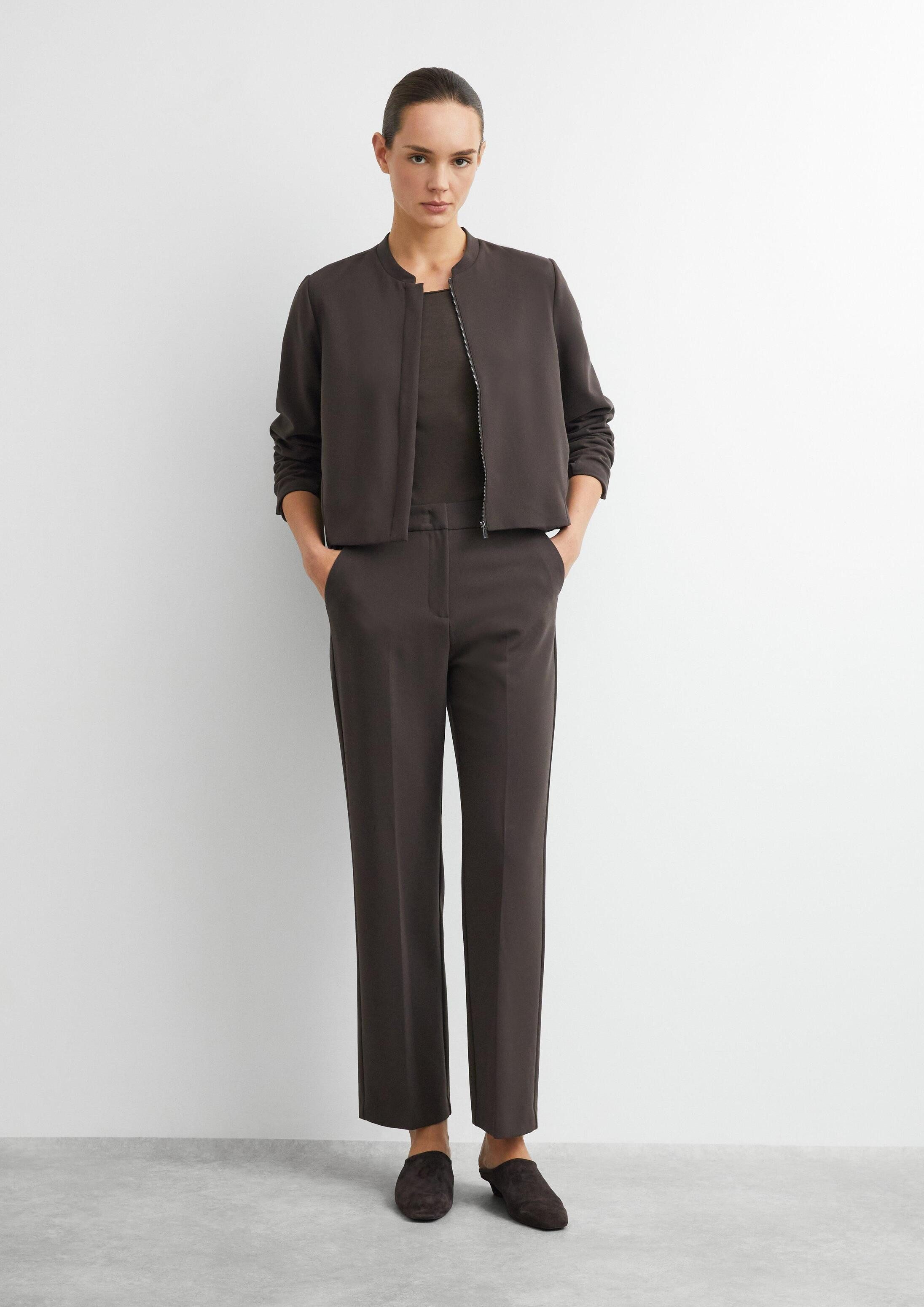 comma 7/8-Hose Hose Straight-Leg-Hose aus Viskosemix