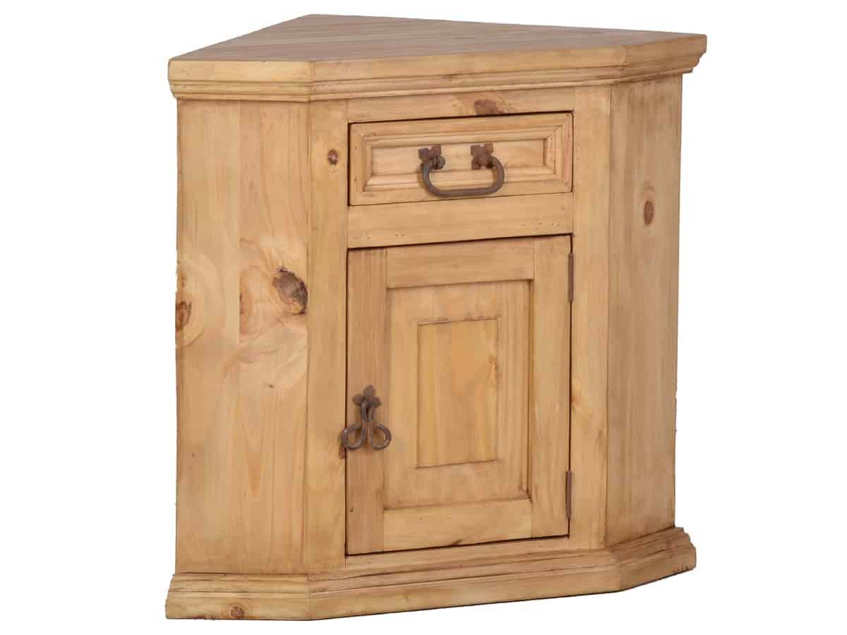 MiaMöbel Eckschrank Mexico aus massivem Pinienholz Honig günstig online kaufen