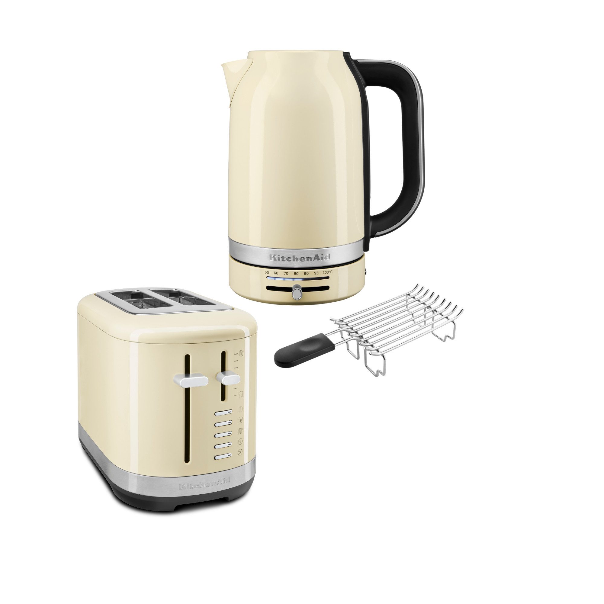 KitchenAid Toaster Set Wasserkocher 5KEK1701, Toaster 5KMT2109 + Brötchenaufsatz
