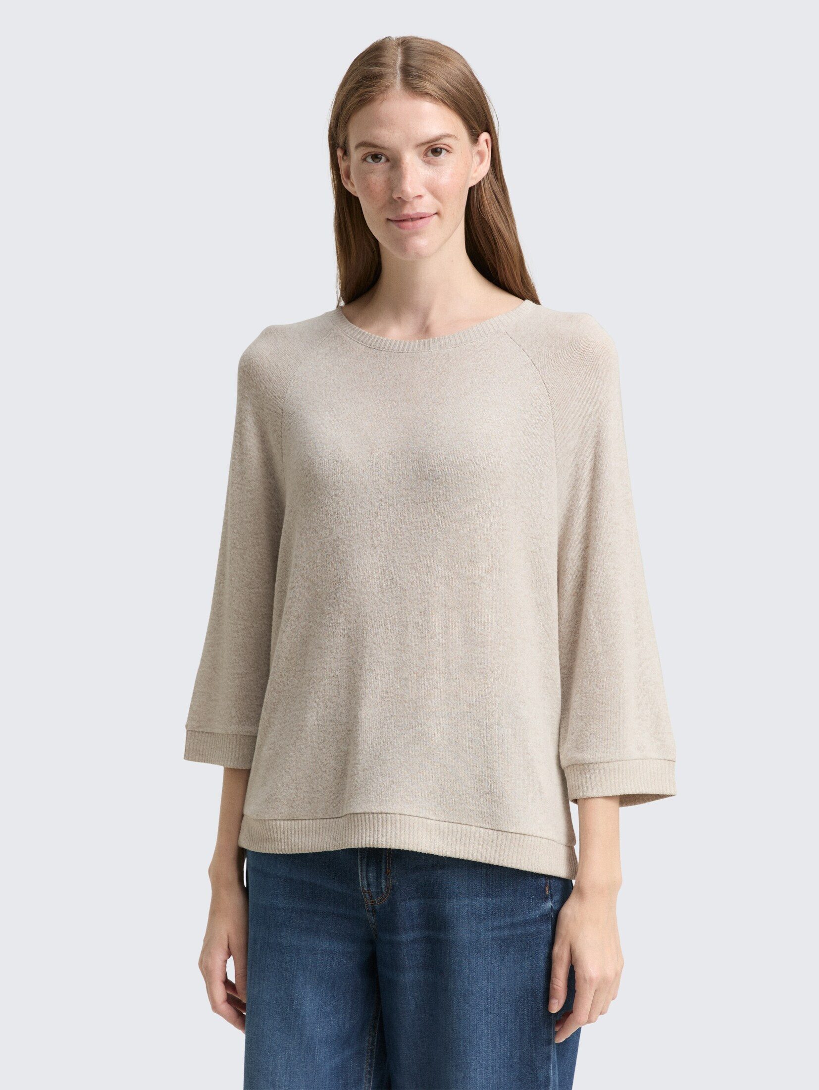 TOM TAILOR 3/4-Arm-Shirt Langarmshirt mit Raglanärmeln günstig online kaufen