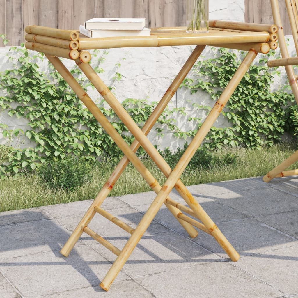 furnicato Klapptisch Tabletttisch Klappbar 70,5x42,5x80 cm Bambus (1-St)
