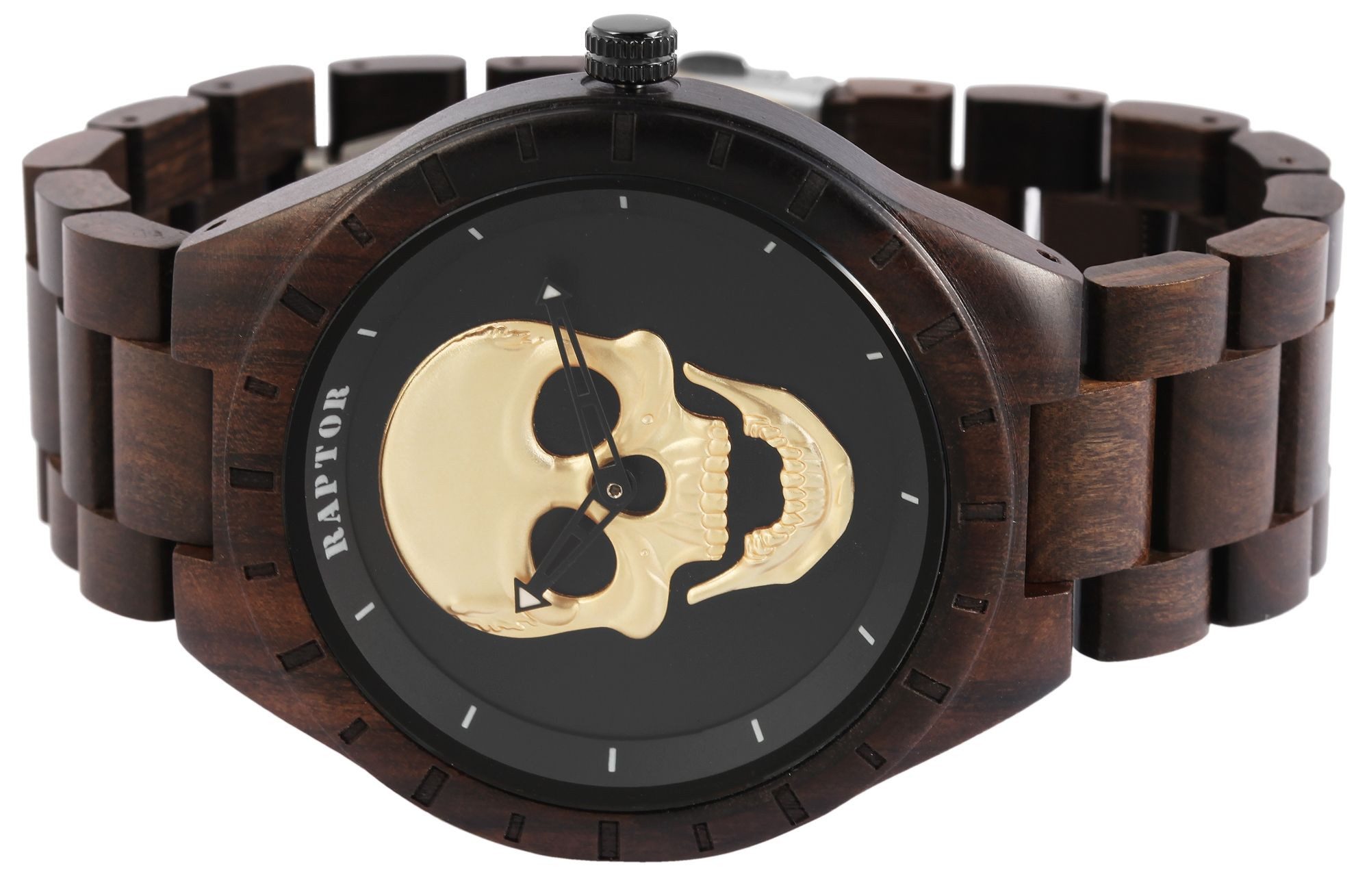 Raptor Quarzuhr Snorre Raptor Herrenuhr "Snorre" aus Sandelholz mit Totenko günstig online kaufen