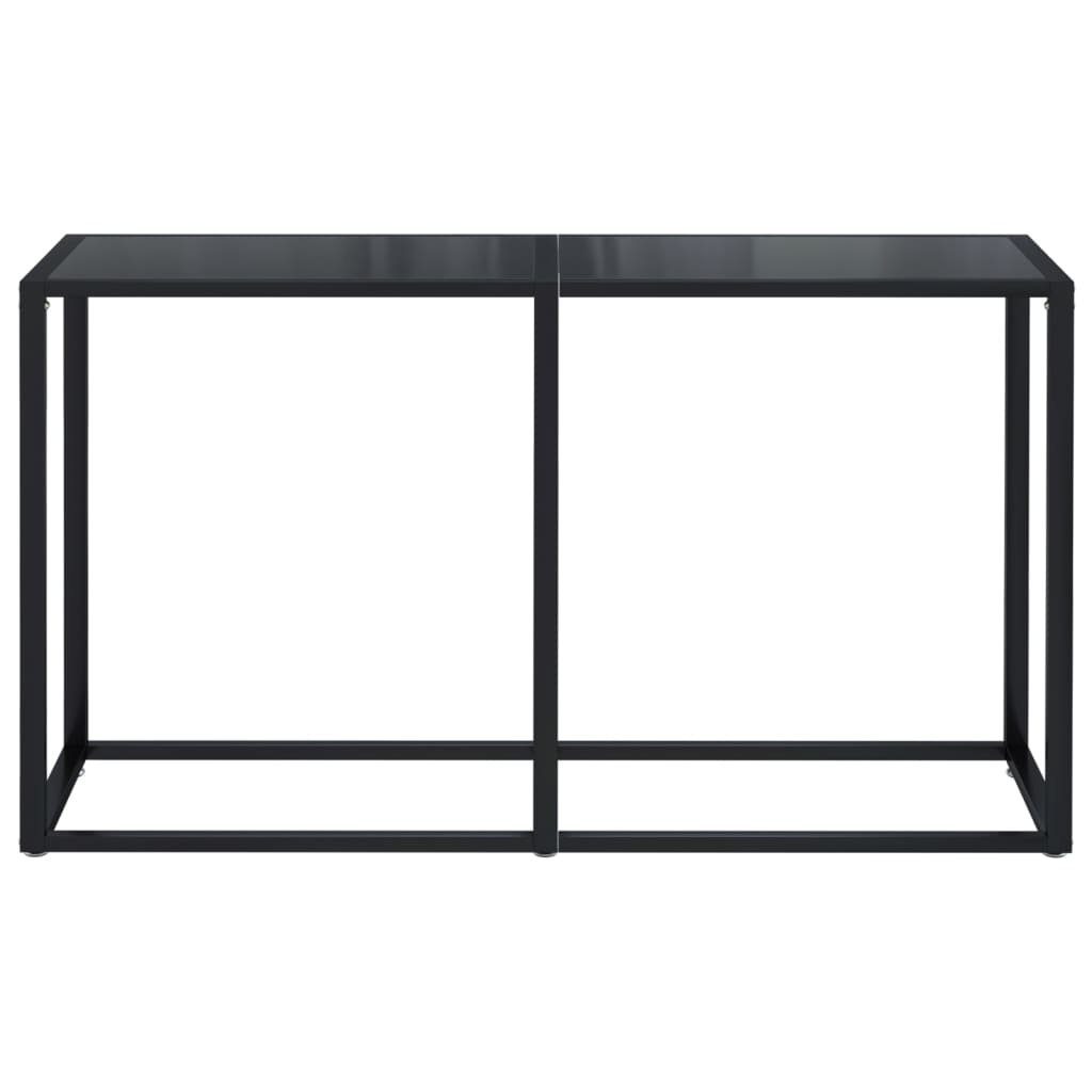 Schwarz vidaXL cm (1-St) Hartglas | Schwarz Beistelltisch Konsolentisch Schwarz 140x35x75,5