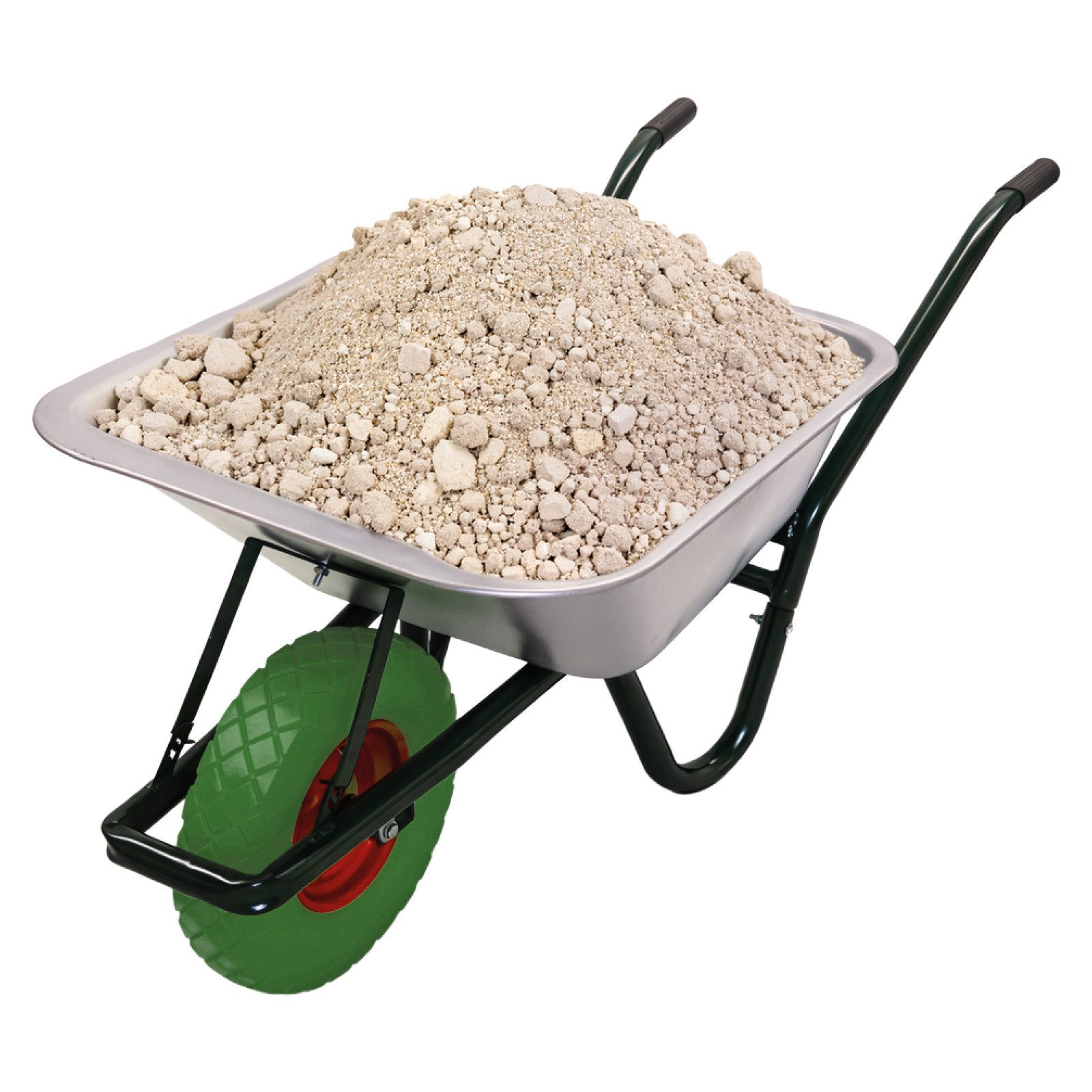Bituxx Schubkarre Gartenschubkarre Dunkelgrün mit PU Rad Grün, (1-tlg., MS-17102)