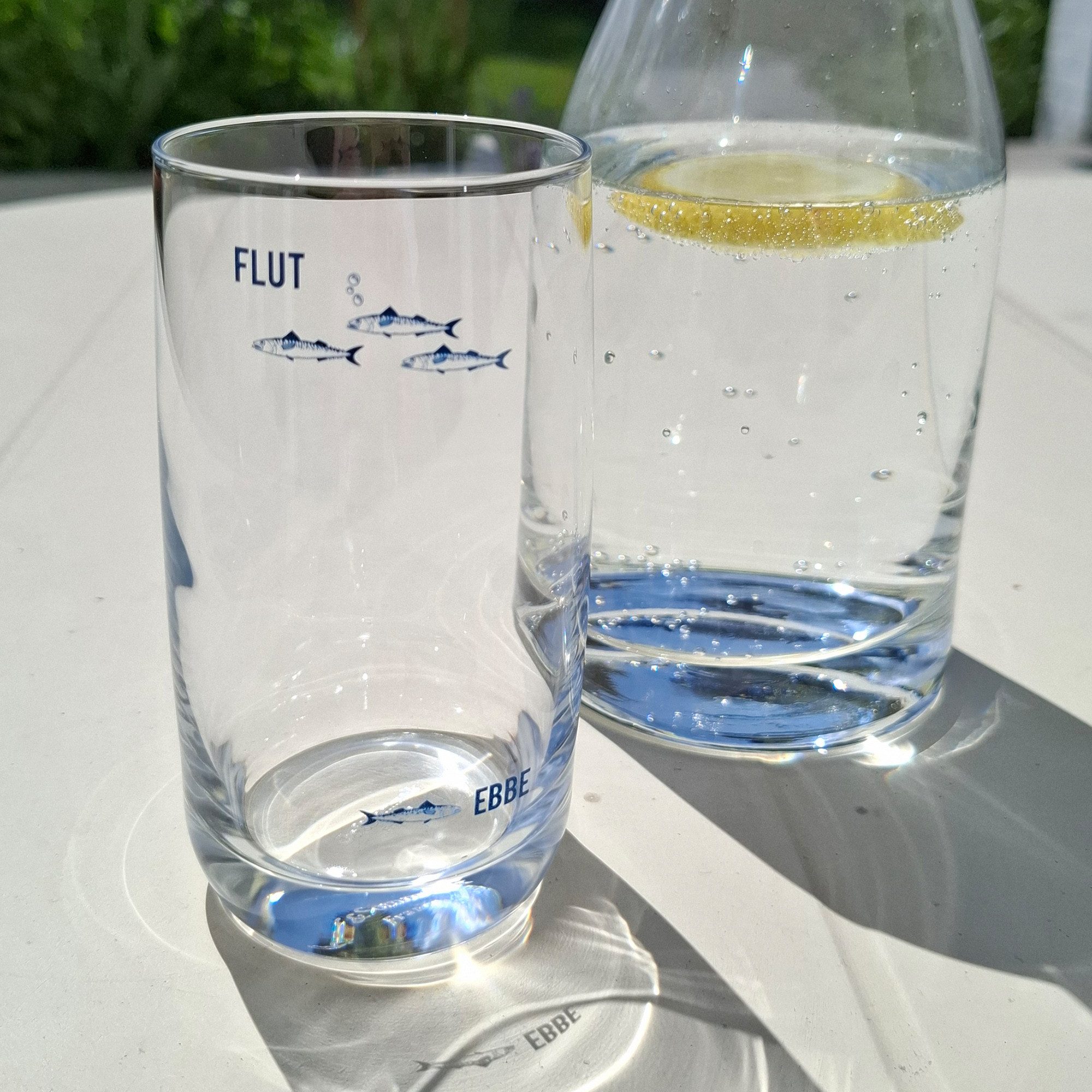 Bow & Hummingbird Longdrinkglas Kristallglas "Ebbe & Flut" made in EU, Kristallglas – Bild 5 von 5