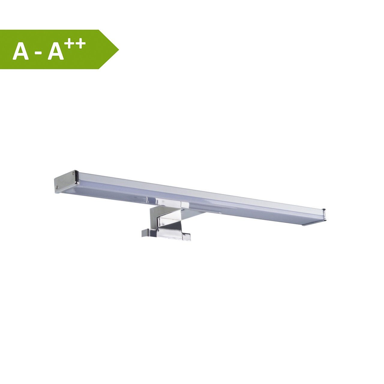 Oktaplex lighting LED 3000K, 40cm Silber Spiegellampe IP44, warmweiß Bad fest Badezimmer Spiegelleuchte Bali 40cm verbaut, Spiegelleuchte LED IP44 Schminklicht LED