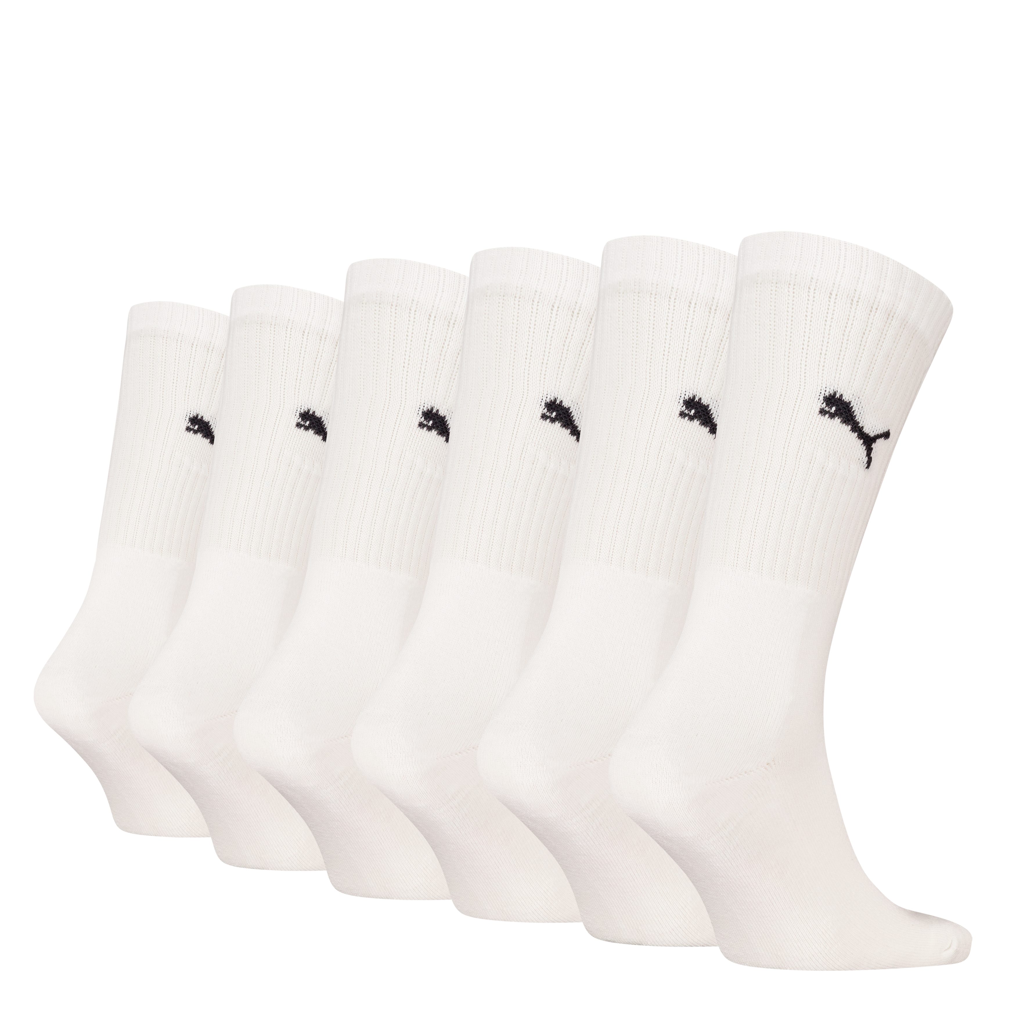 PUMA Socken PUMA UNISEX CREW SOCK 6P ECOM (6 Paar) Cat-Logo, Frottee-Sohle, Ripp-Bündchen – Bild 2 von 2