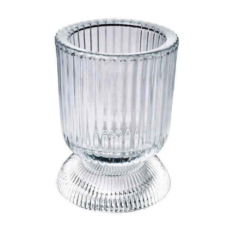 Sandra Rich Windlicht Windlicht "GOBLET" 10cm, Teelichthalter Teelichtglas Kerzenglas