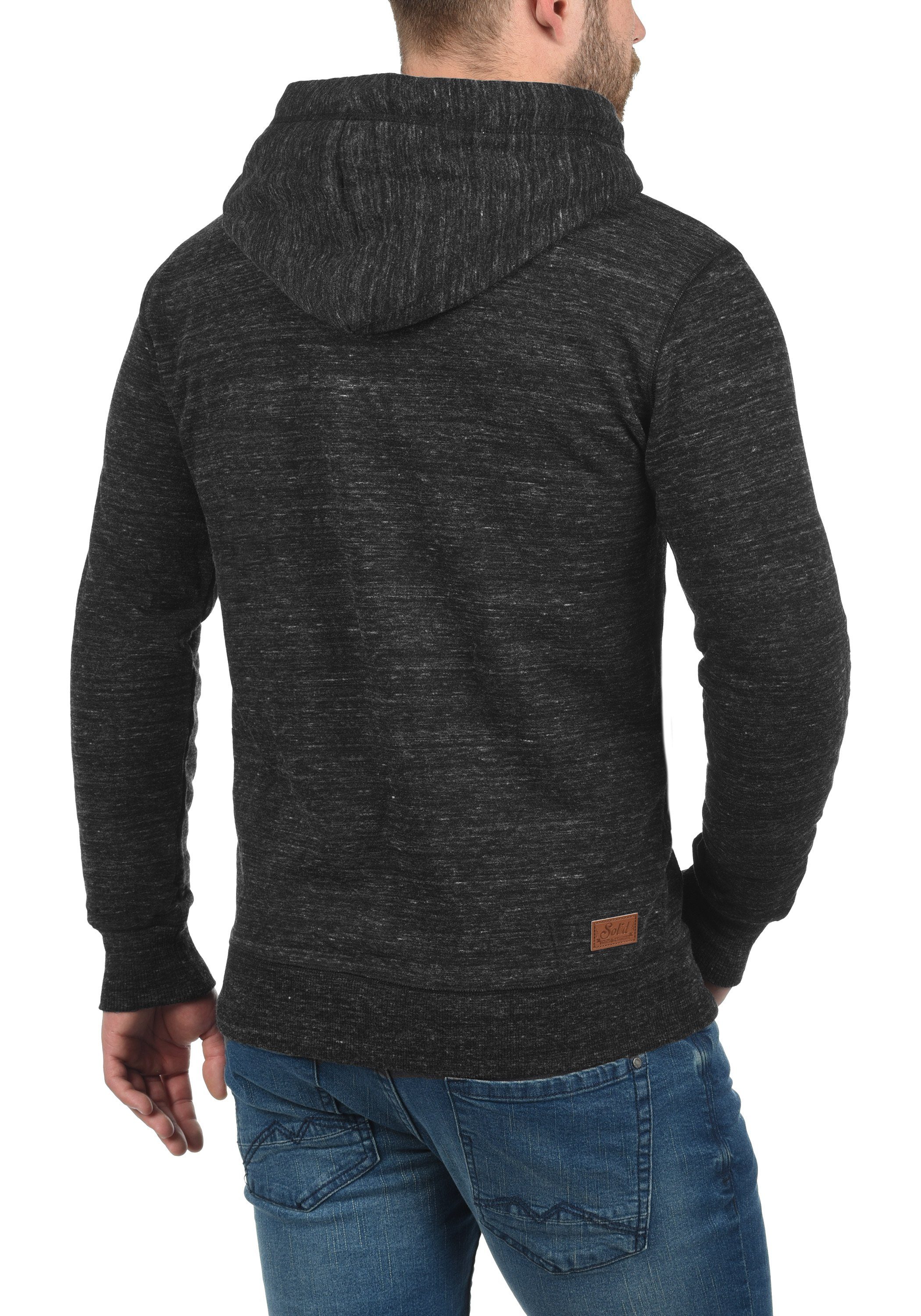 Kapuzensweatshirt mit (9000) Fleece-Innenseite Black !Solid SDKevin Hoodie