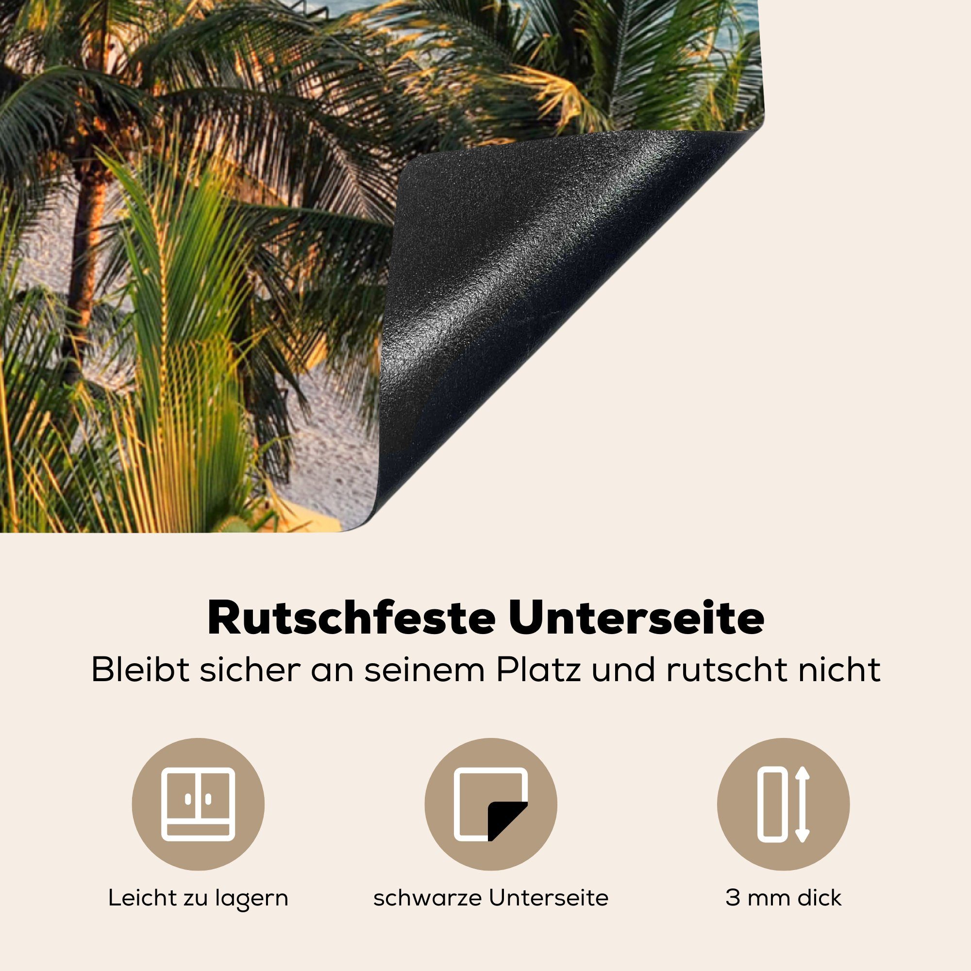 MuchoWow auf Herdblende-/Abdeckplatte tlg), Arbeitsplatte der Insel für Wolken Ceranfeldabdeckung, (1 den cm, Boracay Vinyl, 78x78 über Philippinen, küche