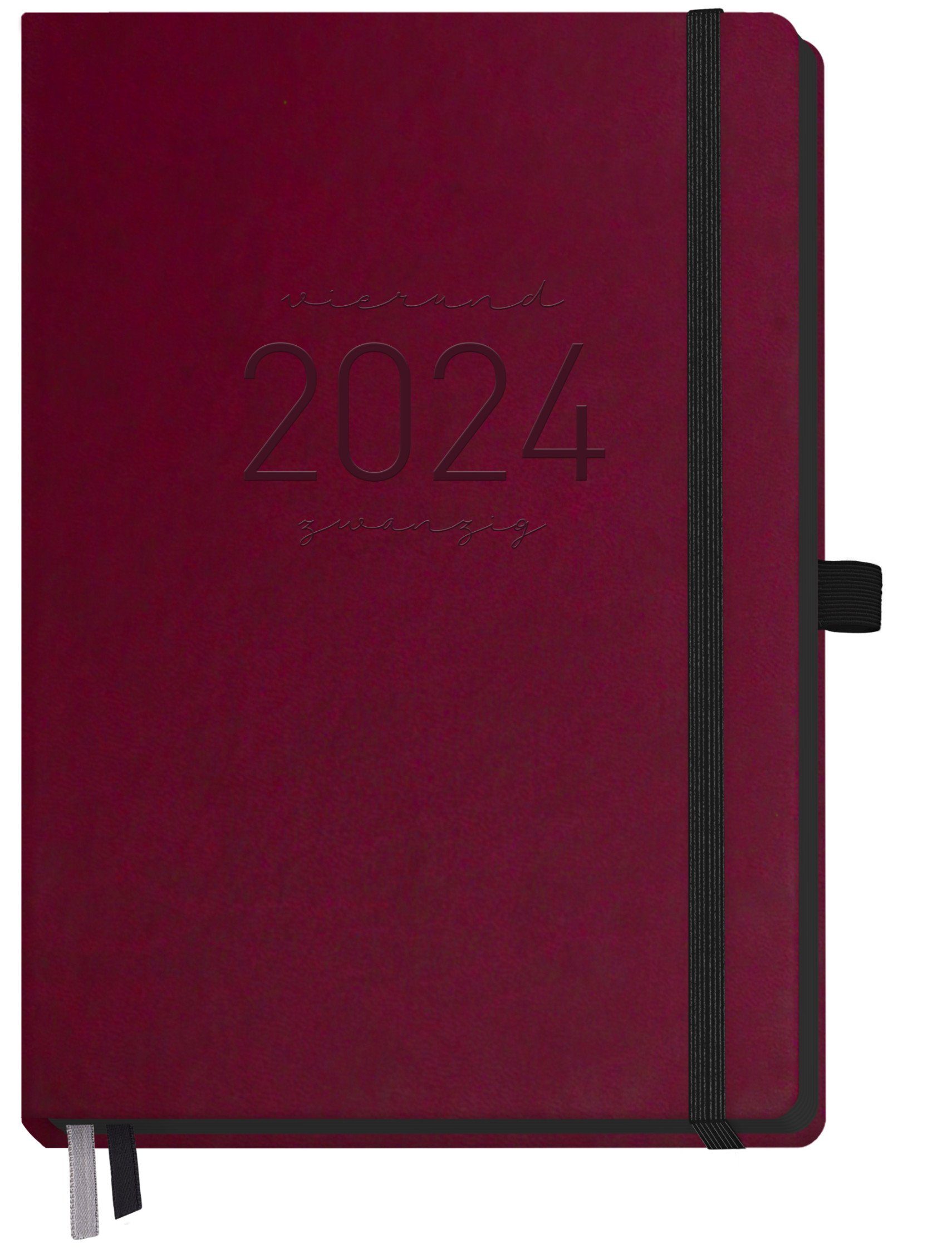 Häfft Buchkalender Häfft-Chäff-Timer Deluxe 2023/2024 18 Monate A5 Berry EM Buchkalender